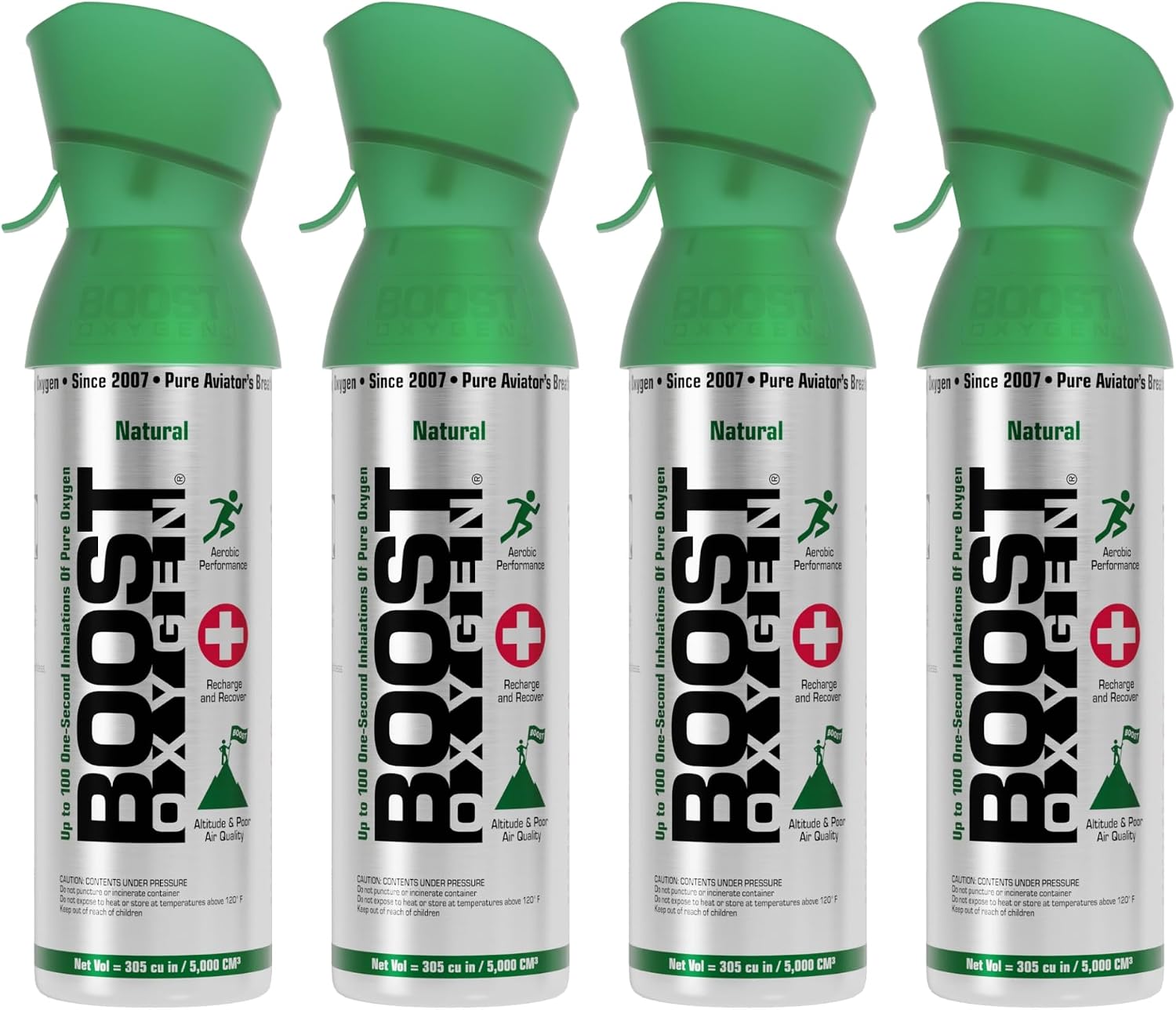 Boost Oxygen Medium Natural 5L Canister, 4 Pack