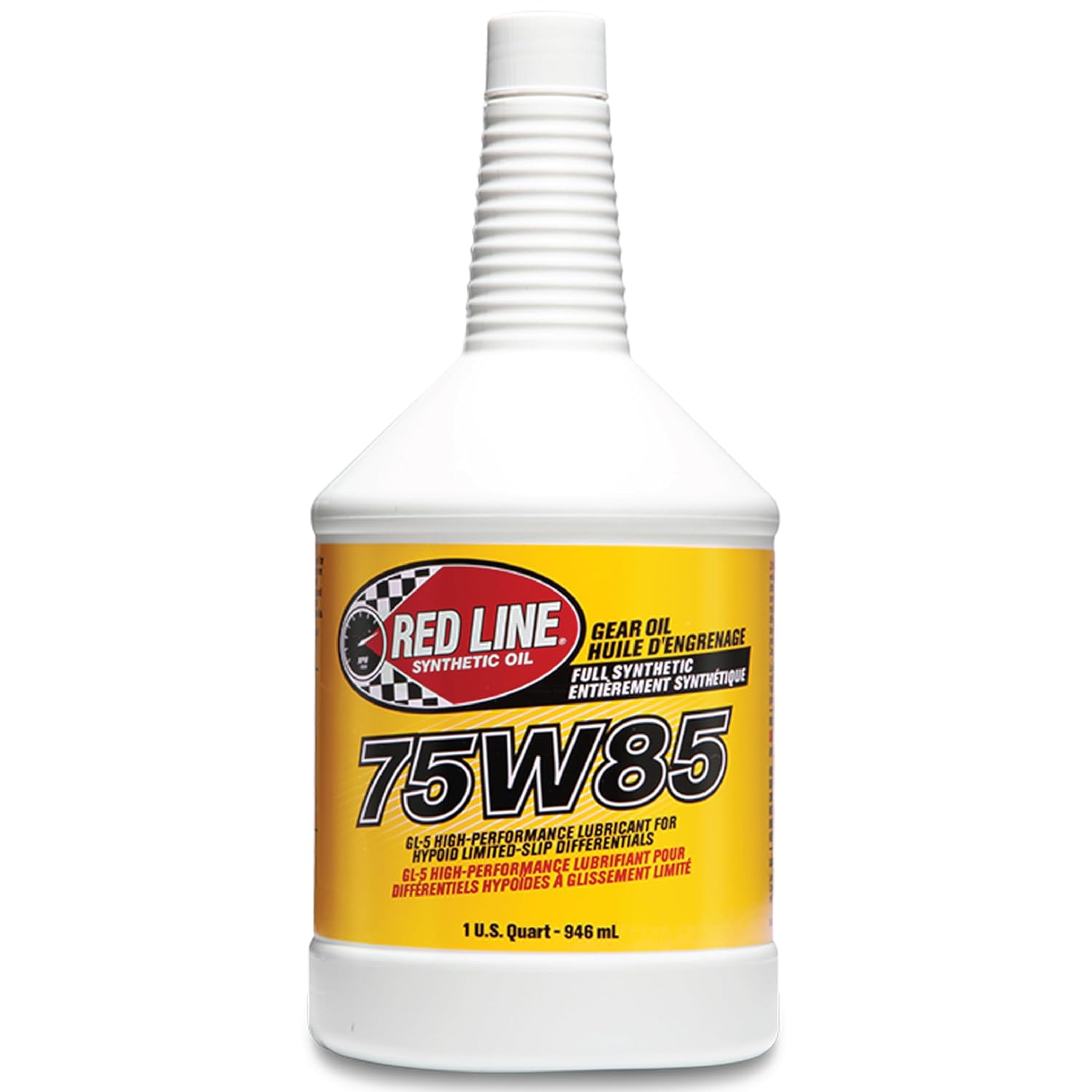 Red Line 50104 75W85 GL-5 Full Synthetic Gear Oil for Hypoid Limited Slip Differentials - 1 Quart