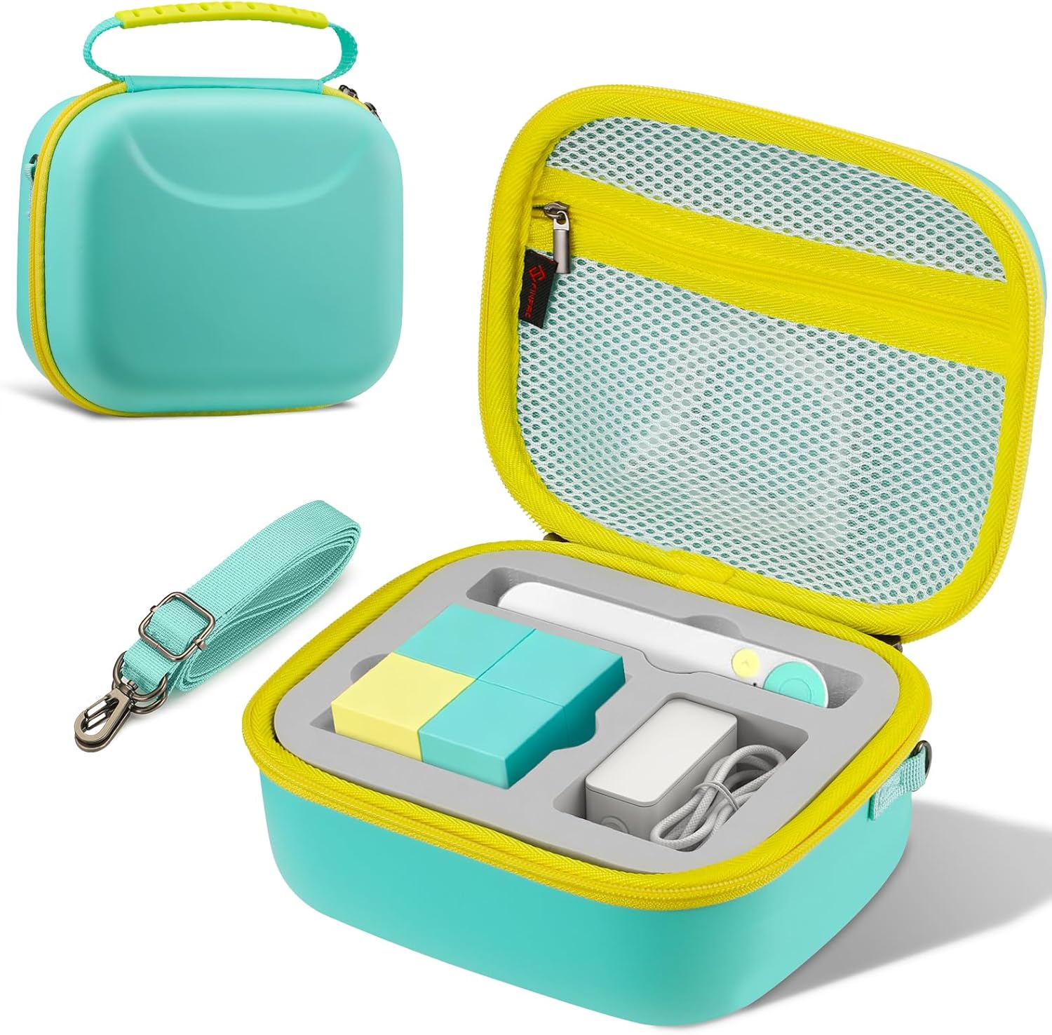 FINTIE Travel Case for Nex Playground Active Play System, Hard Carrying Storage Bag for Indoor Family Game Console with Handle & Crossbody Straps, Nex Game Play System Accessories Organizer, Green