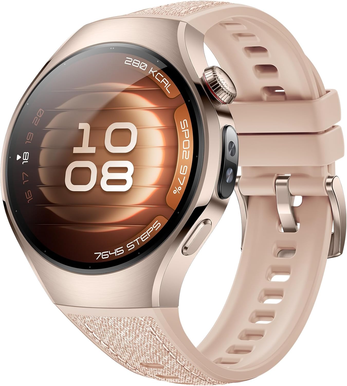 HUAWEI WATCH 5, 42mm Smartwatch, Multi-sensing X-TAP, Health MOT, Real-Time Fingertip Blood Oxygen, up to 7 Days Battery Life, eSIM, 904L Stainless Steel, iOS & Android, Beige