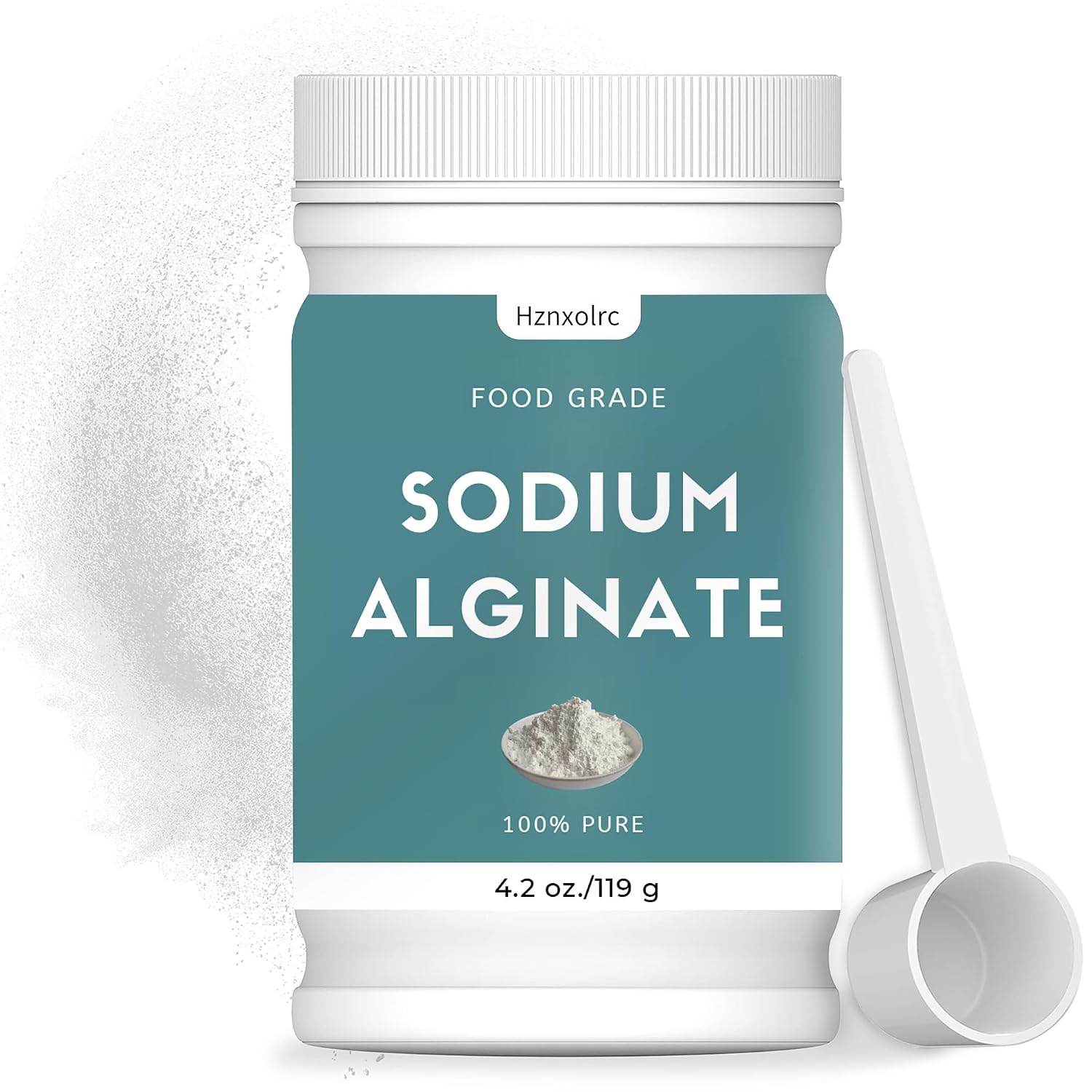 4.2 oz Sodium Alginate Powder Food Grade, 100% Pure | Pure Sodium Alginate Powder Perfect for Making Luxurious Caviar Spheres, Desserts, Meatloaves