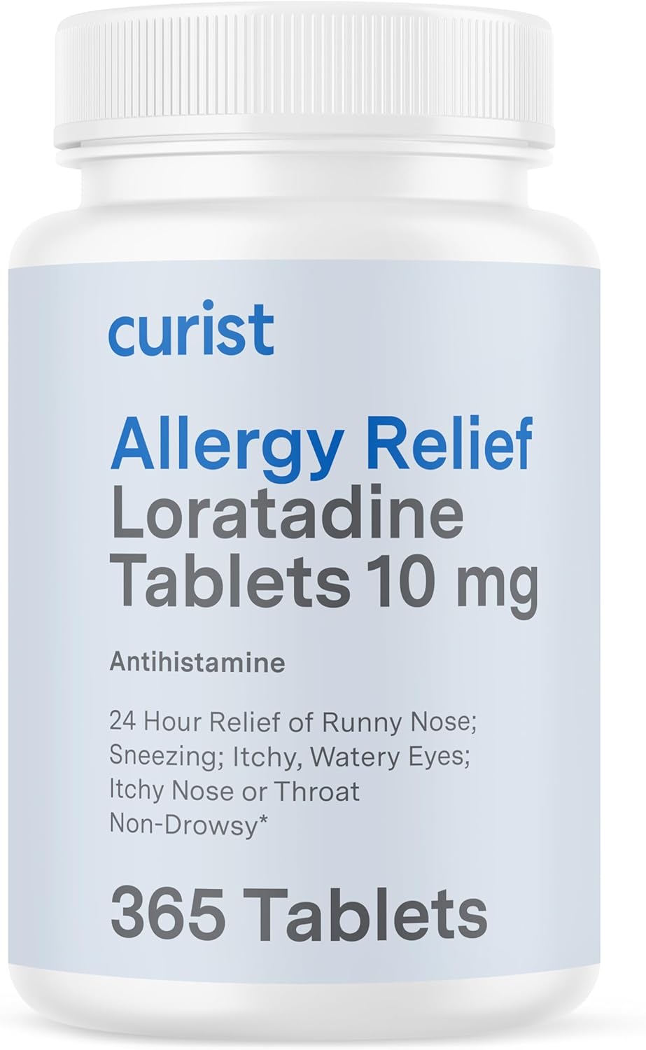 Curist Loratadine 10mg 365 Count - All Day Non Drowsy Allergy Medicine - 24 Hour Antihistamine Tablets for Runny Nose, Itchy Eyes, & Sneezing - Indoor & Outdoor Allergy Medicine for Adults
