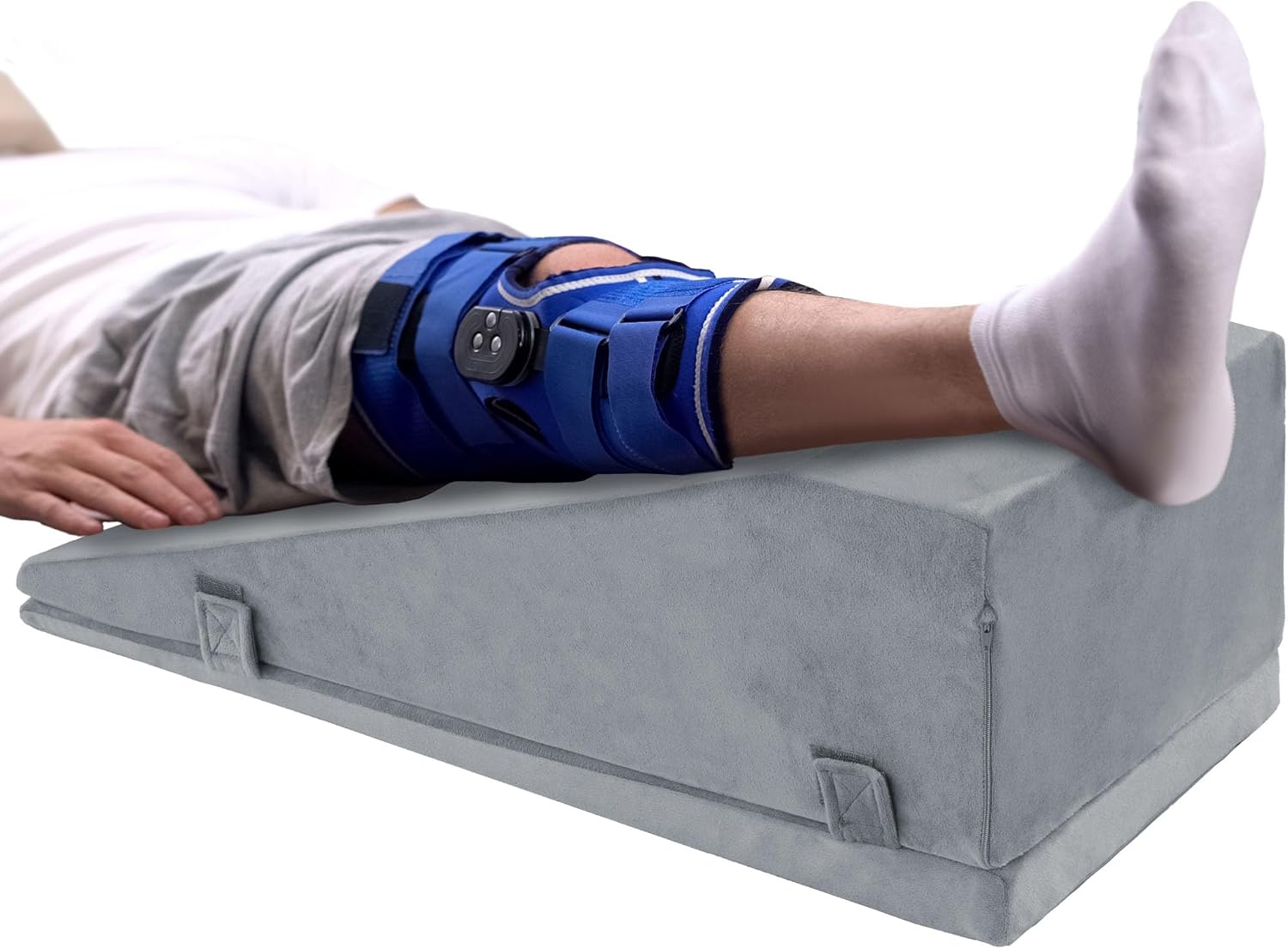 ROYALAY Leg Elevation Pillows for After Surgery, Adjustable Height Knee Surgery Recovery Equipment, Knee Replacement Recovery Aids for Hip Ankle Pain Relief Patent Pending, Single Leg