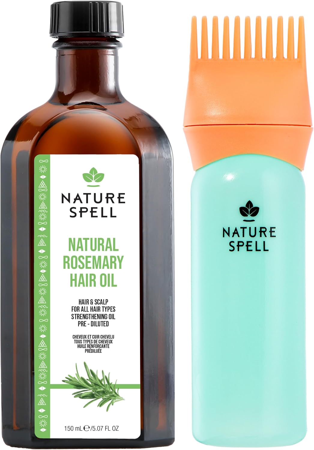 Nature Spell Rosemary Oil for Hair Growth with Root Comb Applicator, 150ml