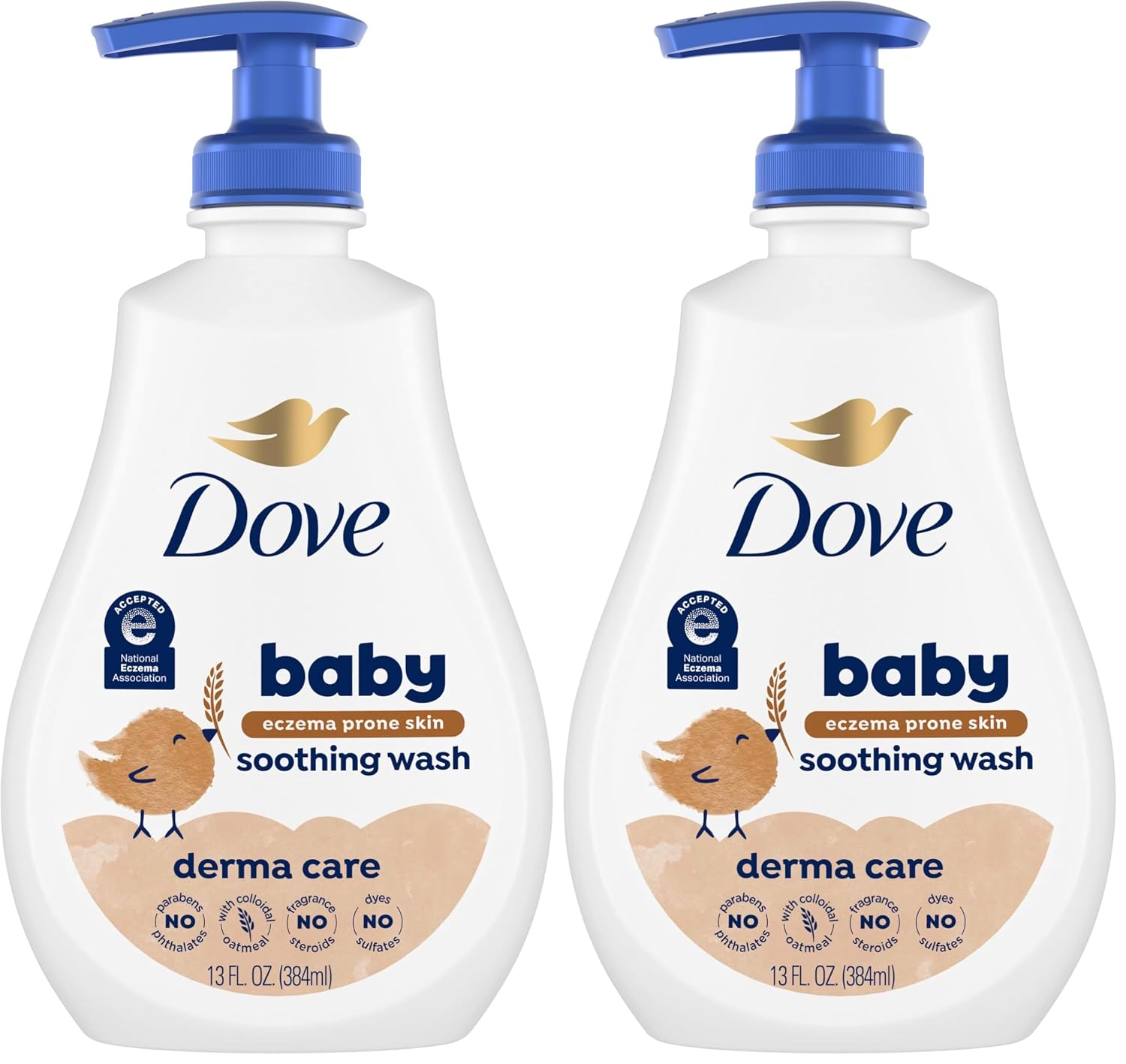 Baby Dove Derma Care Soothing Wash Skin Care with Colloidal Oatmeal Suitable for eczema prone skin 13 oz,(Pack of 2)