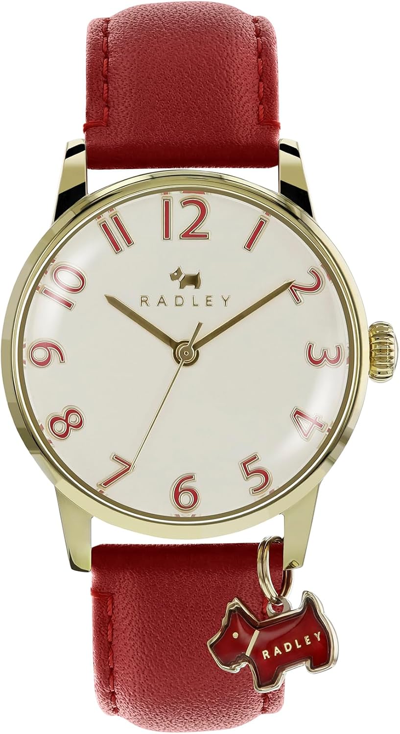 RADLEY Ladies Red Leather Strap Watch RY2250