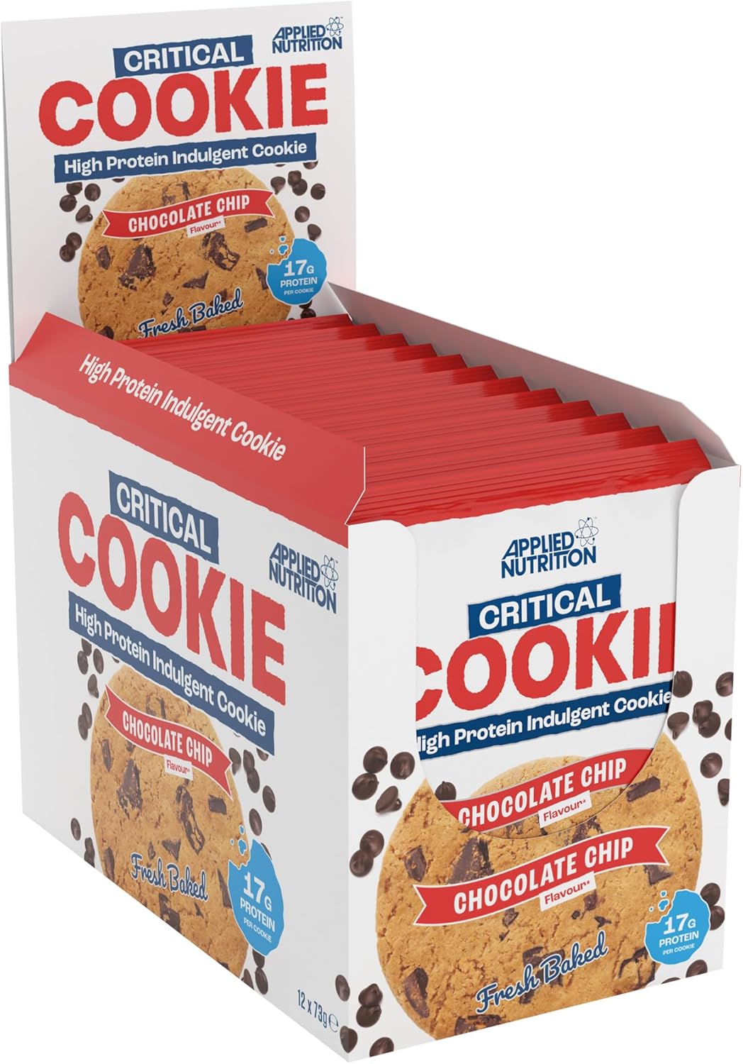 Applied Nutrition Protein Cookies - Critical Cookie, High Protein Snack (12 Pack x 85g) (Chocolate Chip)