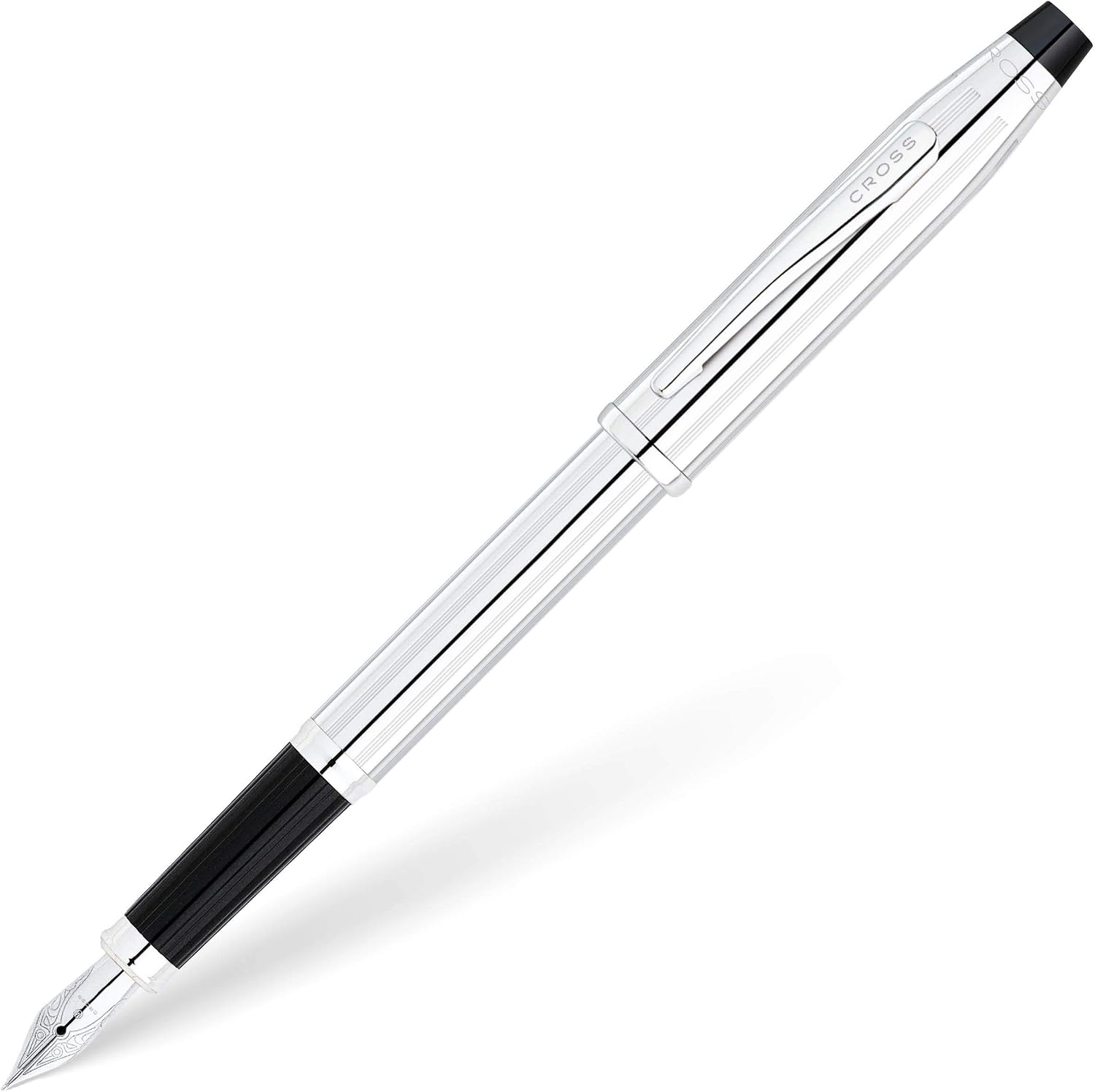 Cross Century II Refillable Fountain Presented in a Luxury Gift Box - Medium Point, Black Ink, Lustrous Chrome