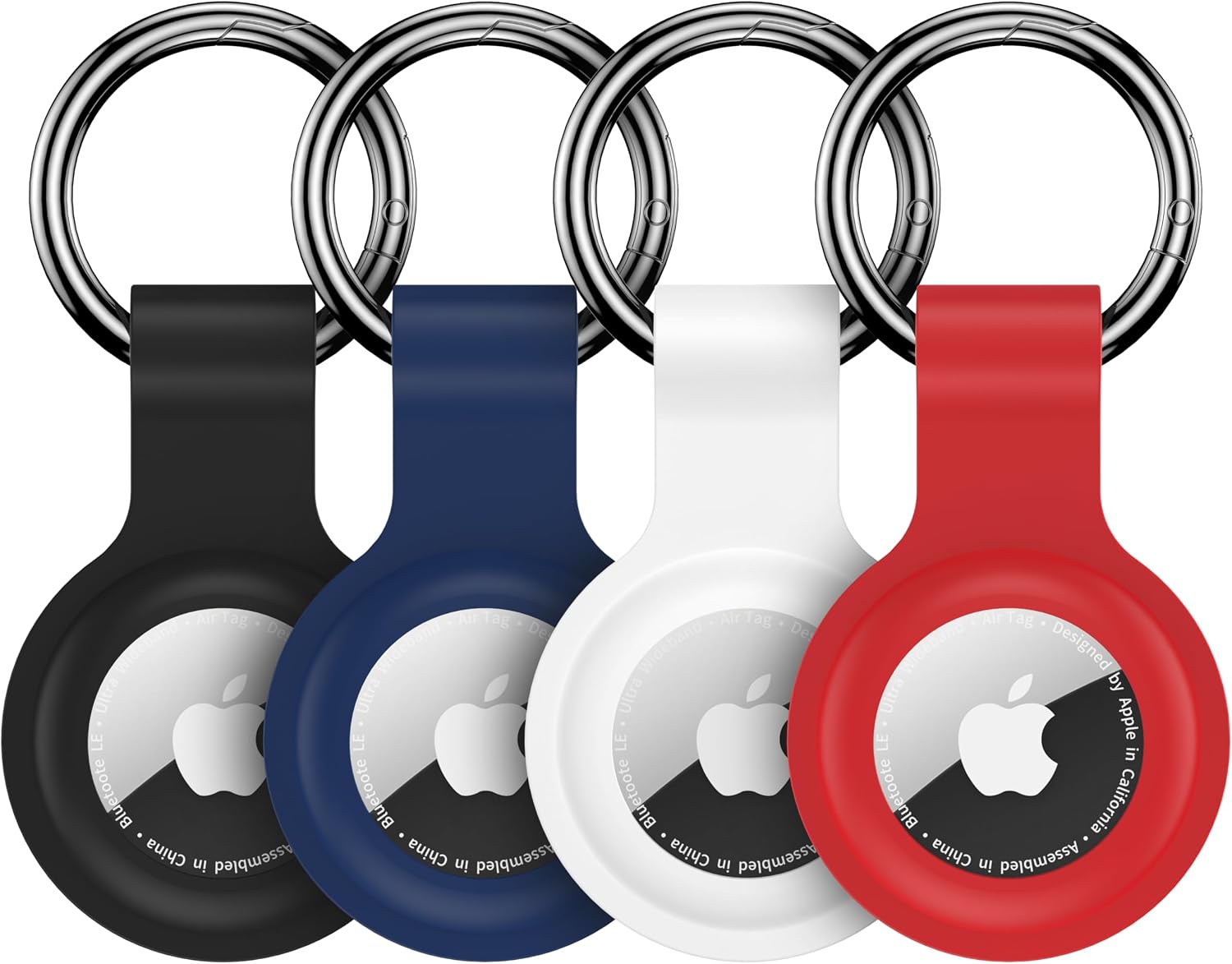 Air Tag Holder for AirTag Case Keychain,Silicone for AirTags Keychain Ring Cases Cover Tags for Apple GPS Tracker Item Tag Finders for AirTag Accessories Air Tags-4 Pack for Airtag Holder for Kids