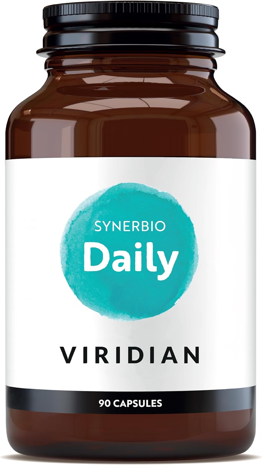Viridian - Synerbio Daily - 90 Caps | Expert Formulation of Probiotics and Prebiotics for Gut Health | Supports Digestion, Non-Dairy, 1.5 Billion Bacteria Per Capsule | Ethically Sourced, No Fillers