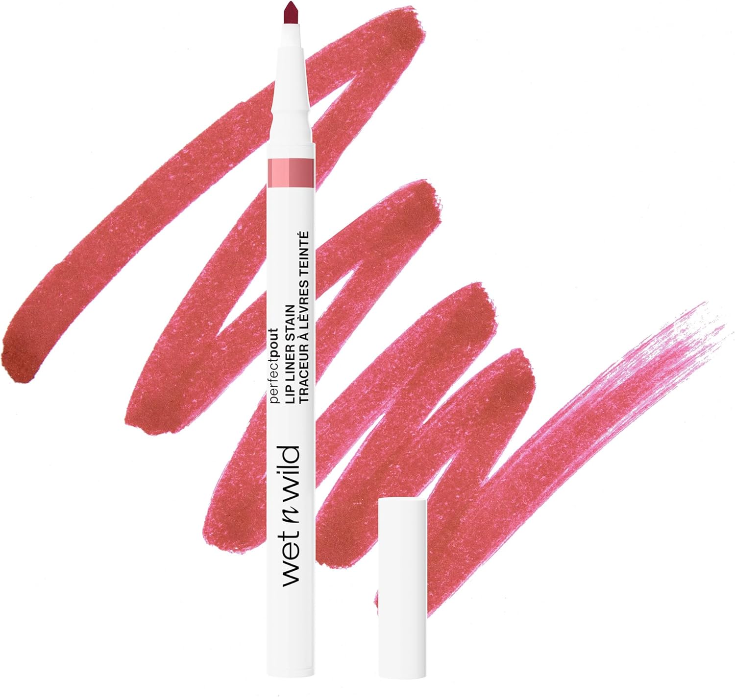 Wet n Wild Perfect Pout Lip Liner Stain, Transfer-Proof Tint for Lining Lips, Pointed Tip for High Precision and Flat Side for Easy Fill-In, Long-Lasting, I'm Blushing