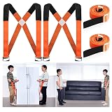 Moving Straps, Lifting Straps with Thickened Sponge Pads, Adjustable 2-Person Shoulder Lifting and Moving System Safely Easily for Moving Furniture, Appliances, Mattresses, Heavy Objects up to 800lbs