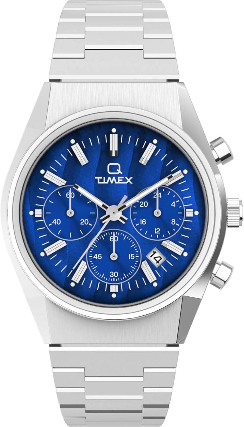 Timex Men's Q Falcon Eye Chronograph 40mm Watch