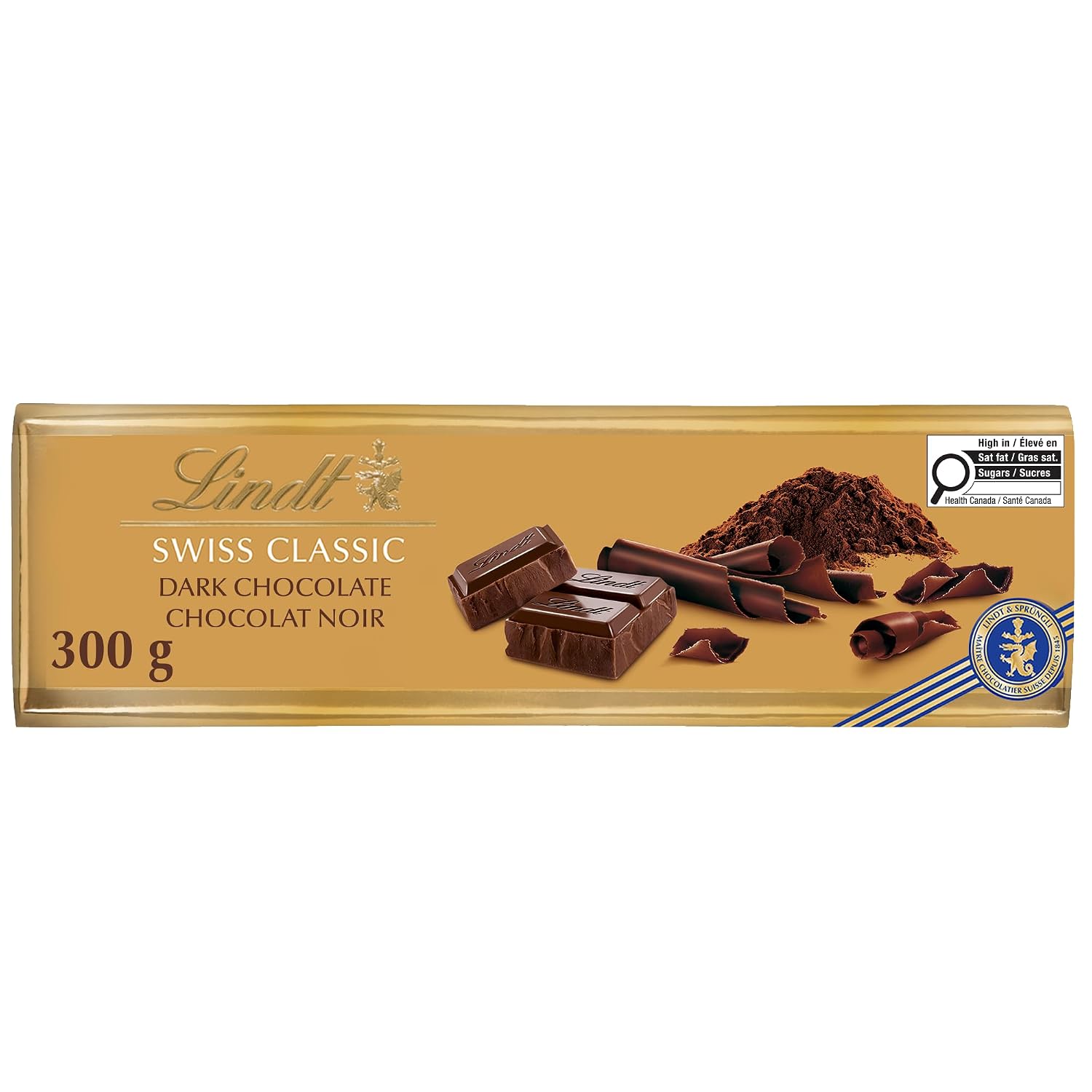 Lindt Swiss Bittersweet Chocolate Gold Bar, 10.6 oz, 10 Pack