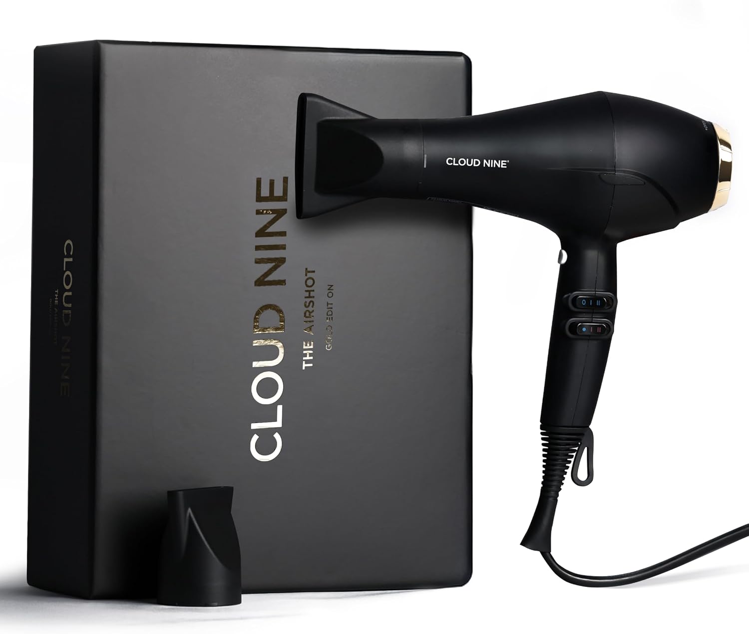 Cloud Nine The Airshot Ionic Hair Dryer for Women, 1600W, Anti-Frizz, Gold