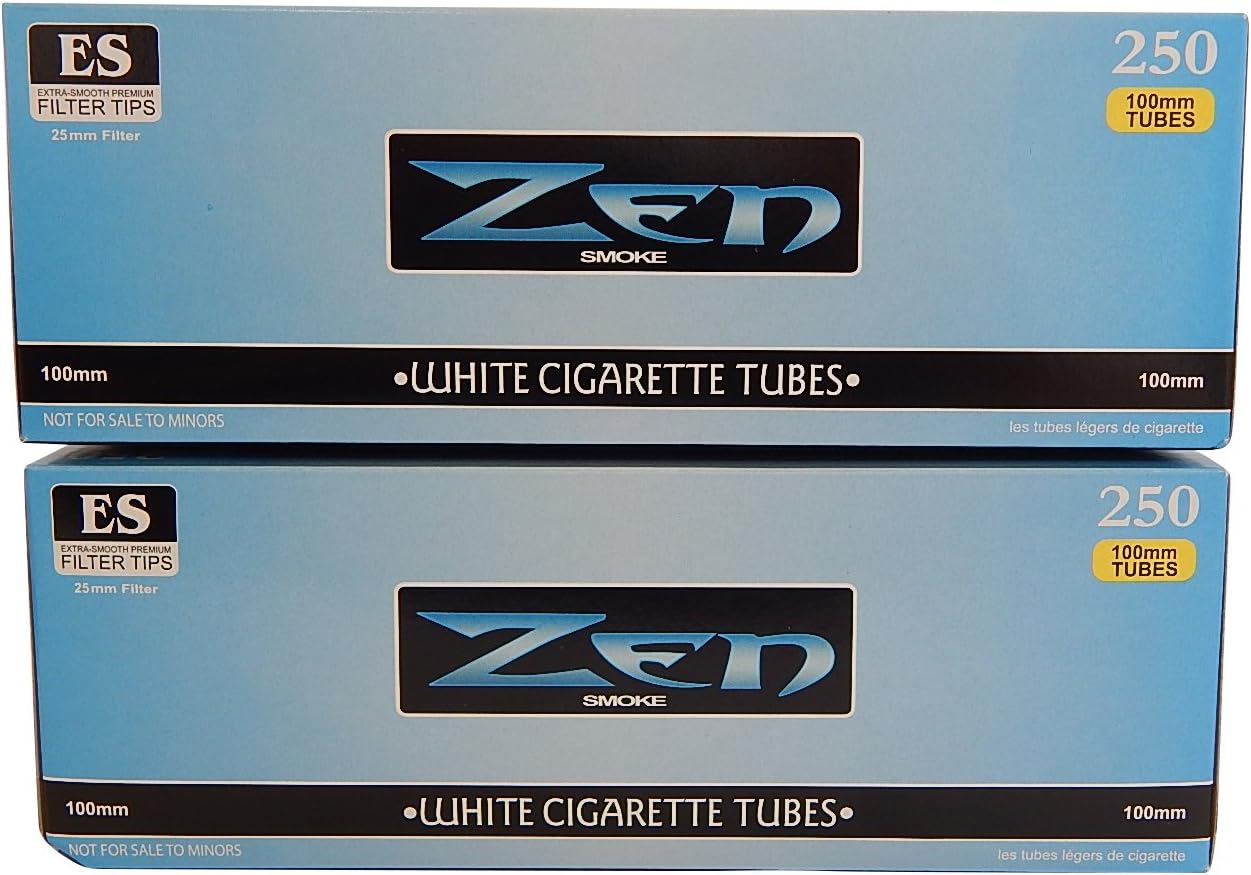 Zen Light 100's Cigarette Tubes -2 Pack, 250 ct per box