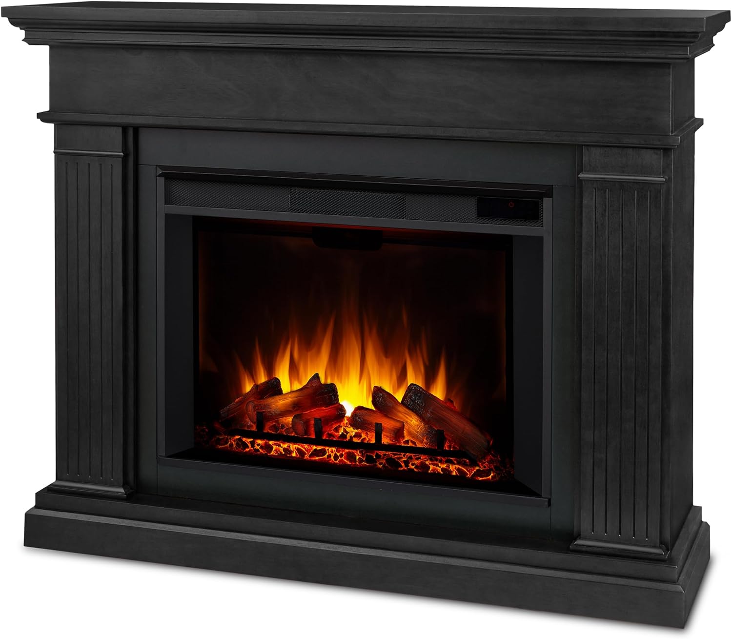 Real Flame Centennial Grand Electric Fireplace with Mantel for Living Room or Bedroom, Replaceable Fireplace Insert Heater, Realistic Log and Flame Effect, Remote Control, Timer.