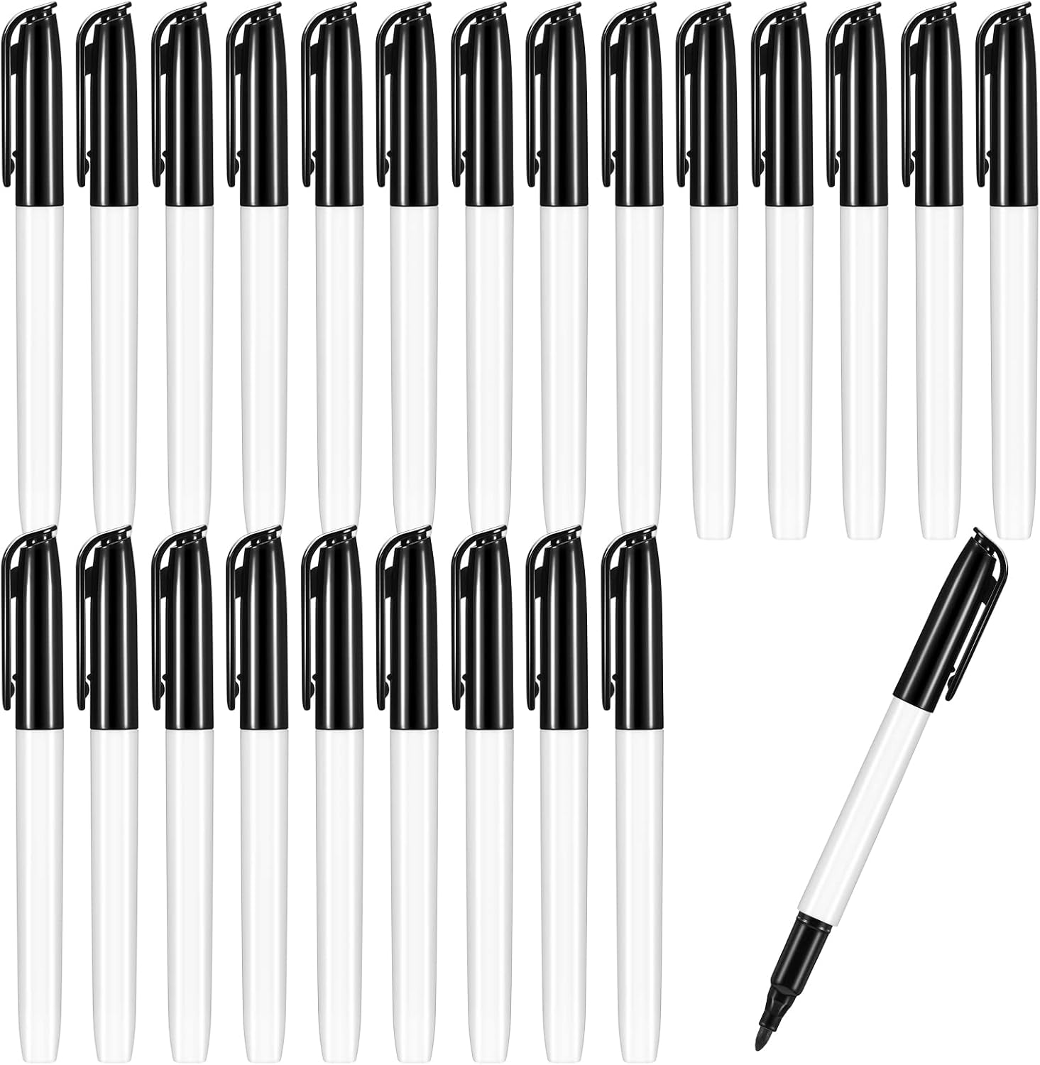 Colarr 24 Pcs Thick Tipped Low Vision Pen Black Ink Visual Easy to See Bold Pens with Felt Tip Quality Low Aids for Vision Seniors Elderly Office Home Classroom Writing Reading