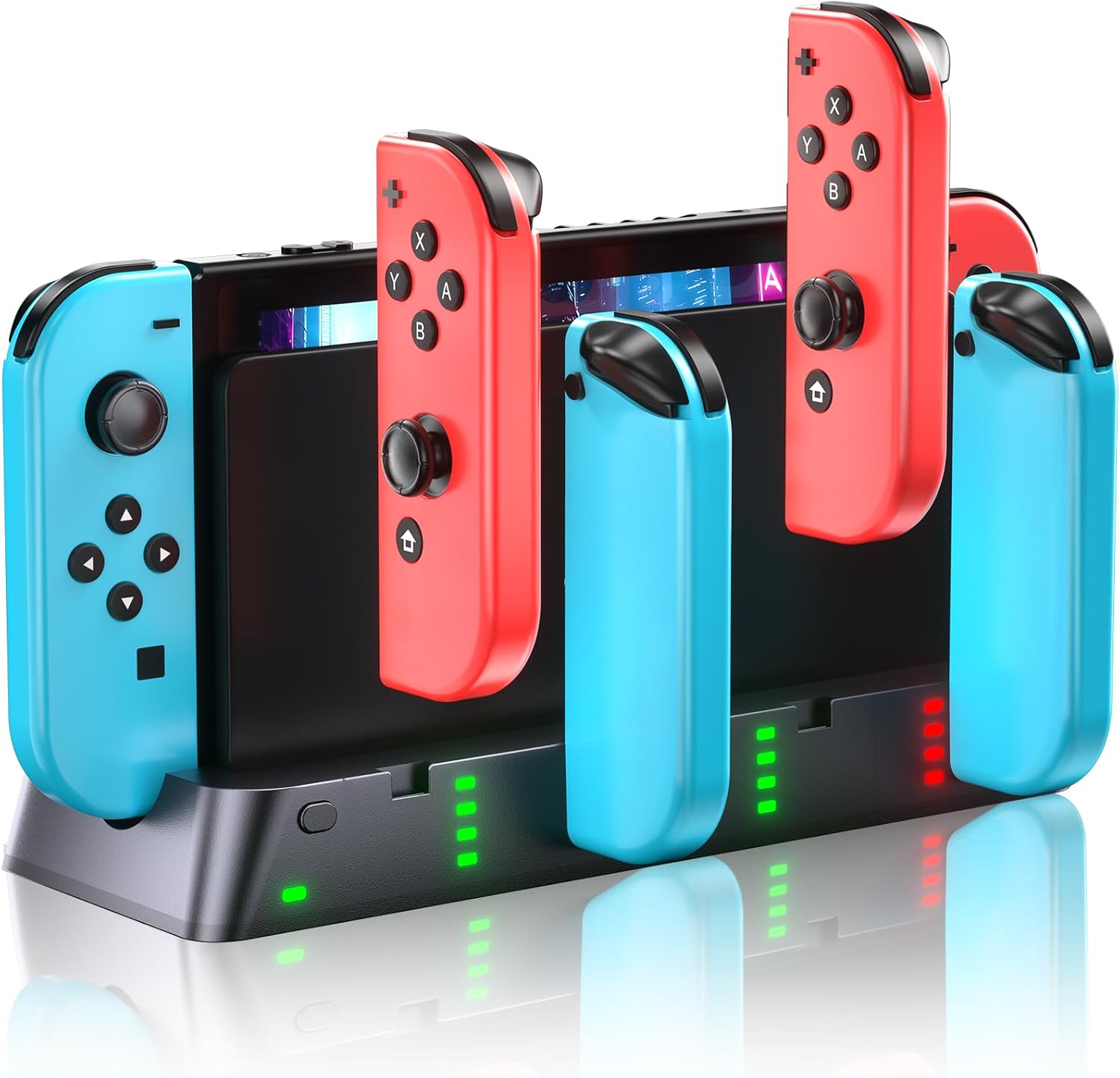 Switch Controller Charger Dock Station for PSP Gaming Console Compatible with Nintendo Switch & OLED Model Joy-con, Charging Dock Station Support to Charge 6 Joycons