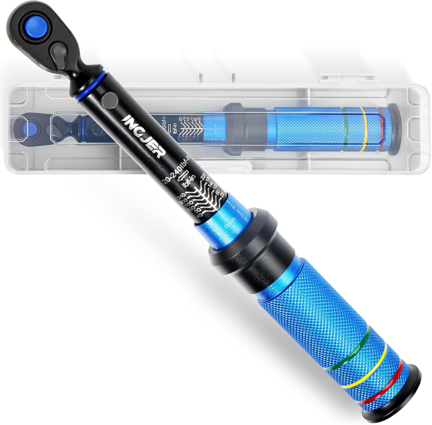 Torque Wrench, UPGRADE 1/4 Torque Wrench, Mini 20-240in.lb,Dual-Direction Adjustable 72 Tooth Drive Click Torque Wrench Bicycle for Bike, Motorcycle,Professionals & DIYers