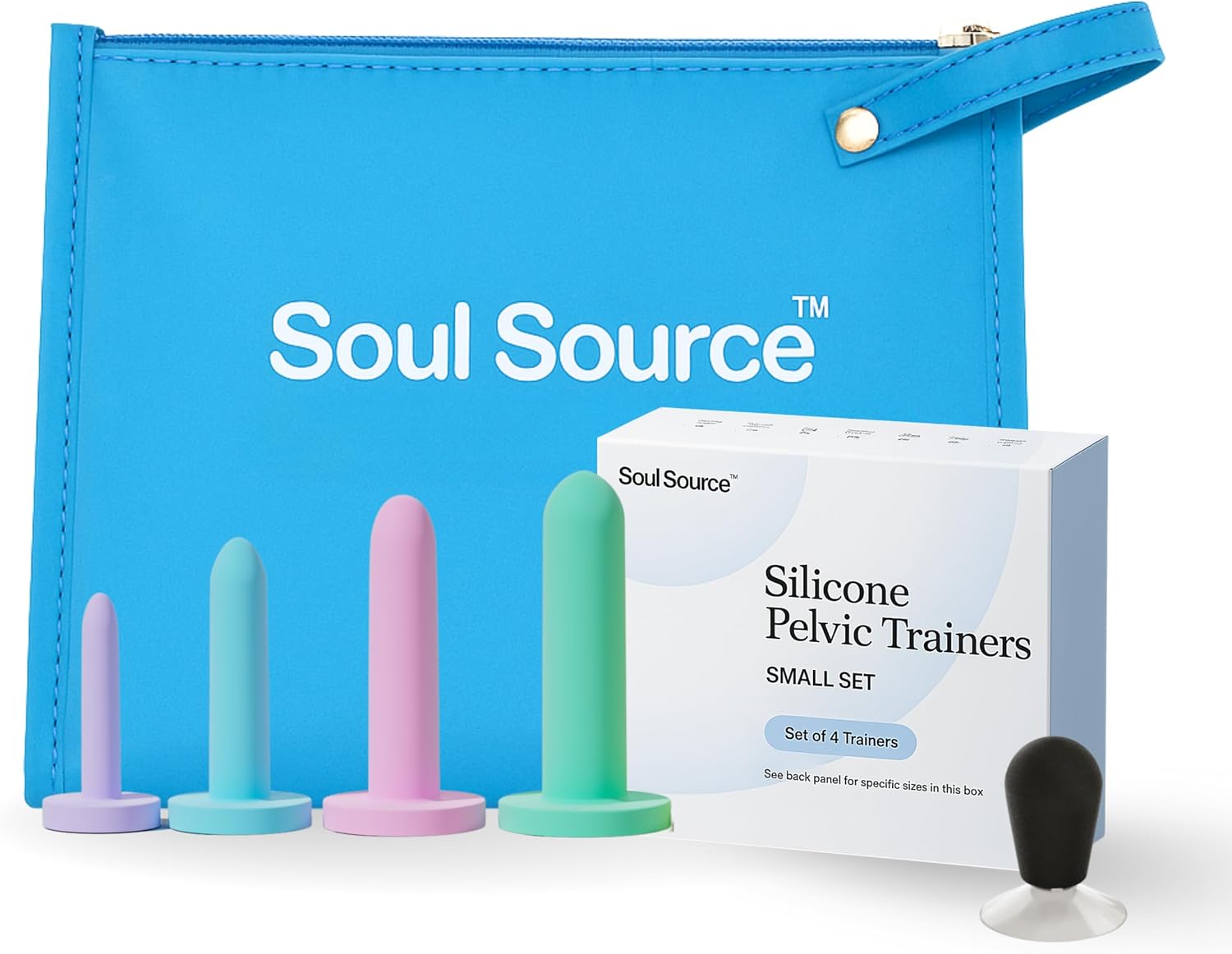 Soul Source Silicone Wand Set Pelvic Floor Trainer, Small Set Sizes 1-4
