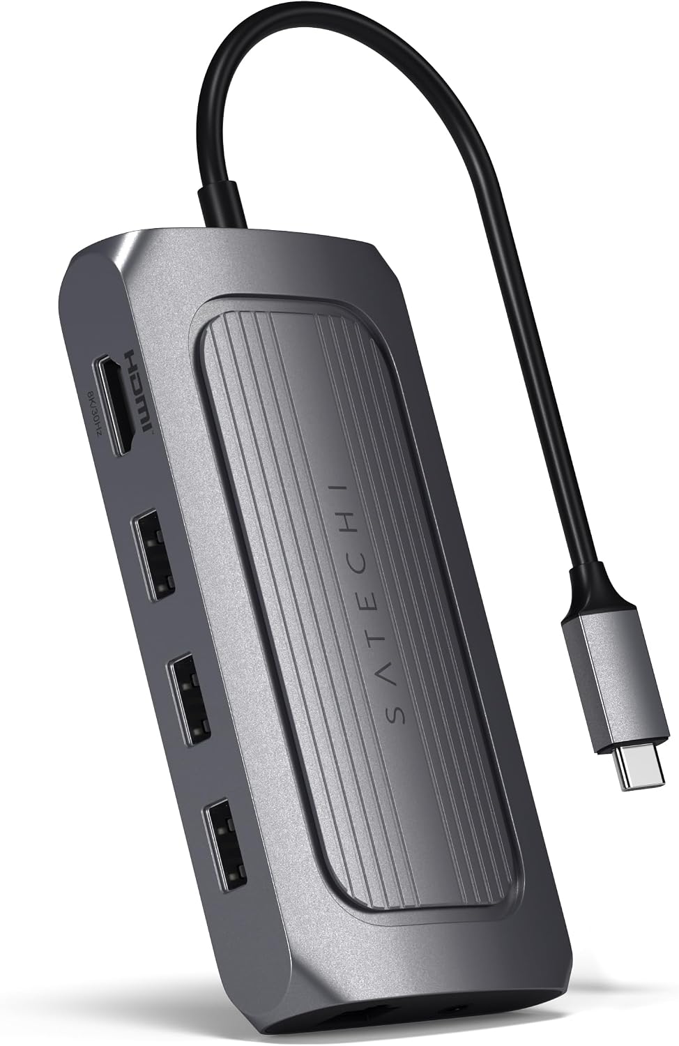 Satechi USB C Hub Multiport Adapter, USB 4 with 8K HDMI, 100W USB C PD Charging, 3X USB-A, Ethernet, Micro/SD Card Readers, Audio Jack, for MacBook & Windows