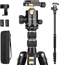 Tripod for Camera, Professional DSLR Tripod for Photography, Tall Camera Tripod Stand, Lightweight Heavy Duty Tripod for Spotting Scopes, Telescope and Binoculars, Compact Complete Tripod Units