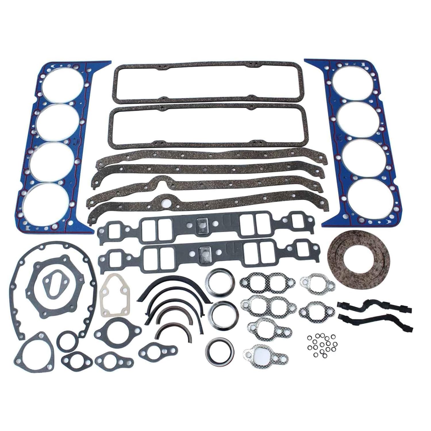 Engine Full Set Overhaul Gasket Set Compatible for Chevrolet SBC 283 302 307 327 350 5.7L 2 PC