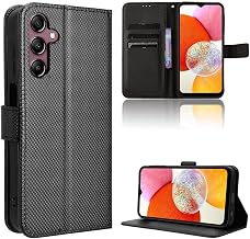 Compatible with Samsung Galaxy A15 5G Leather Case Cover,PU Leather flip Cover Compatible with Samsung SM-A155F/DSN Galaxy A15 4G / SM-A155M/DS SM-A156E/DSN SM-A156U1/DS Case Cover Black