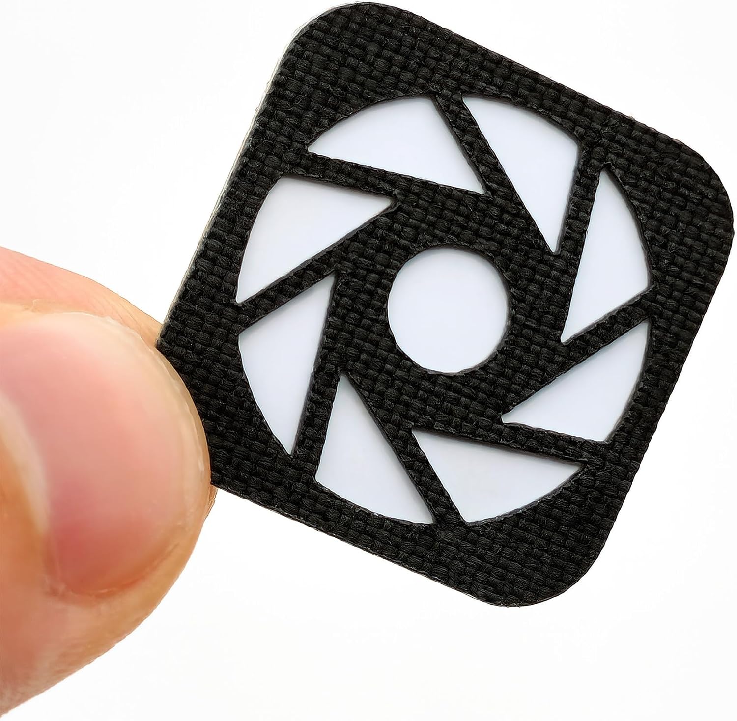 Mini Photo Camera Shutter Aperture Diaphragm Cat Eye Patch Hook Backed for Photographers Camera Bags Backpacks EDC Gear Hats