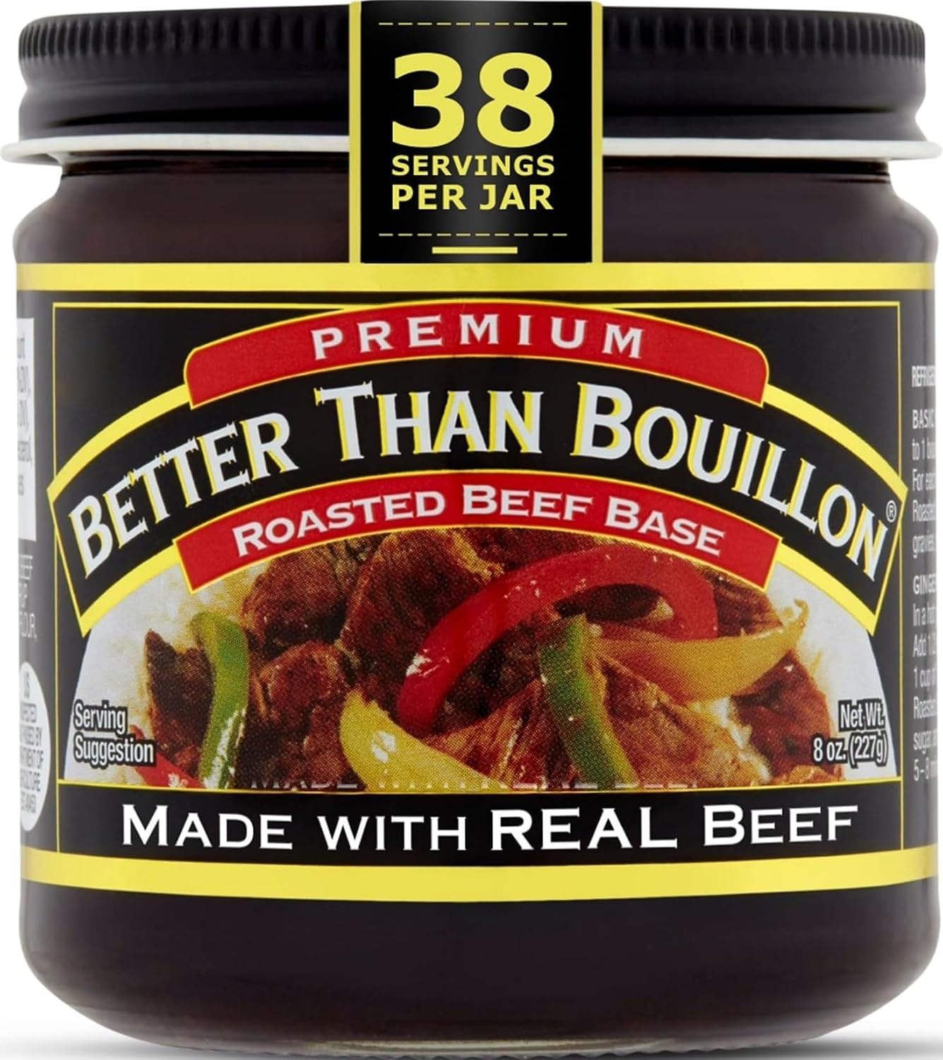 Better Than Bouillon Premium Roasted Beef Base, Makes 38 Cups of Broth, 8 oz