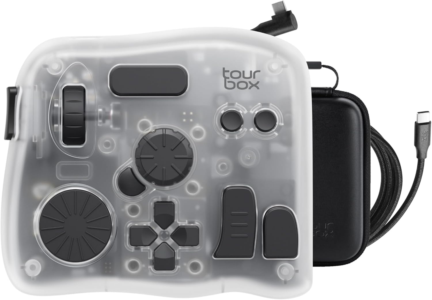 TourBox Elite Plus, Bluetooth Controller for Video Photo Editing Color Grading, iPadOS/macOS/Windows Console, Procreate Photoshop Lightroom Davinci Resolve Premiere Programmable Keyboard Bundle