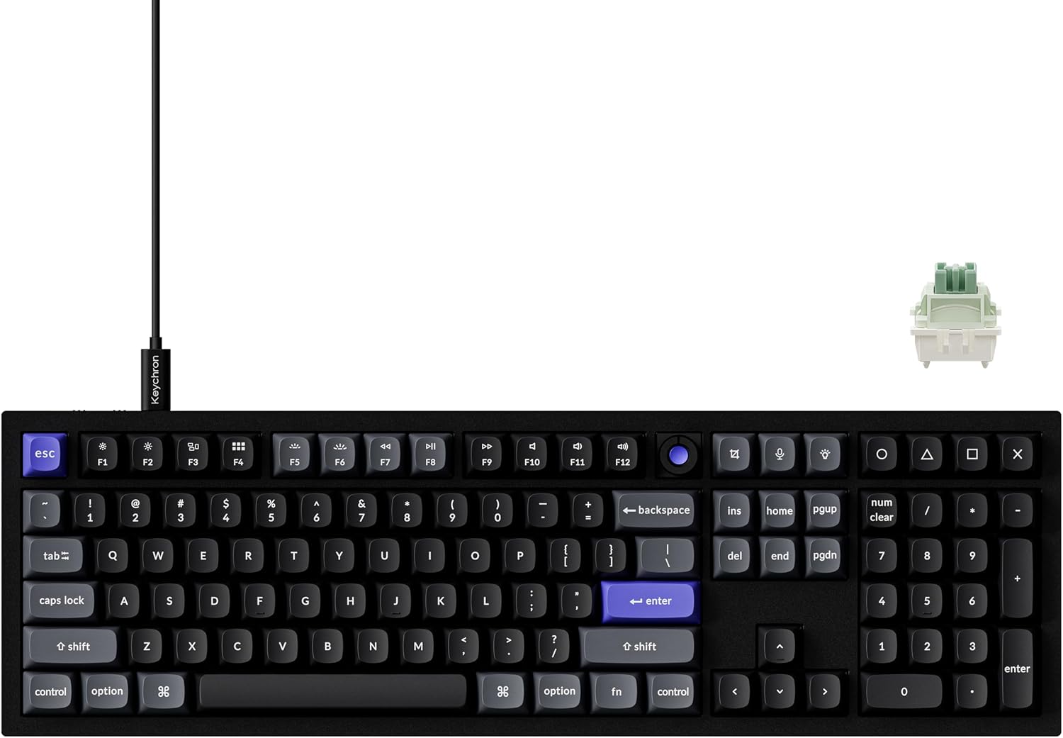 Keychron Q6 HE Wired Hall Effect Keyboard, Rapid Trigger Magnetic Switch Keyboard Hot Swappable, 8000 Hz Polling Rate Full-Size Layout Aluminum, Custom RGB for Mac Windows Linux - Black