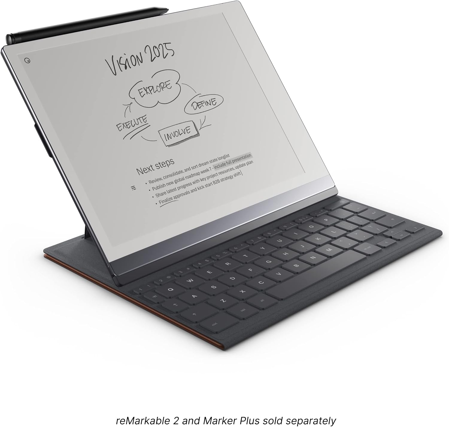 reMarkable 2 Type Folio - Brown | Keyboard for The rM 2 Paper Tablet | English | Not Compatible with Paper Pro