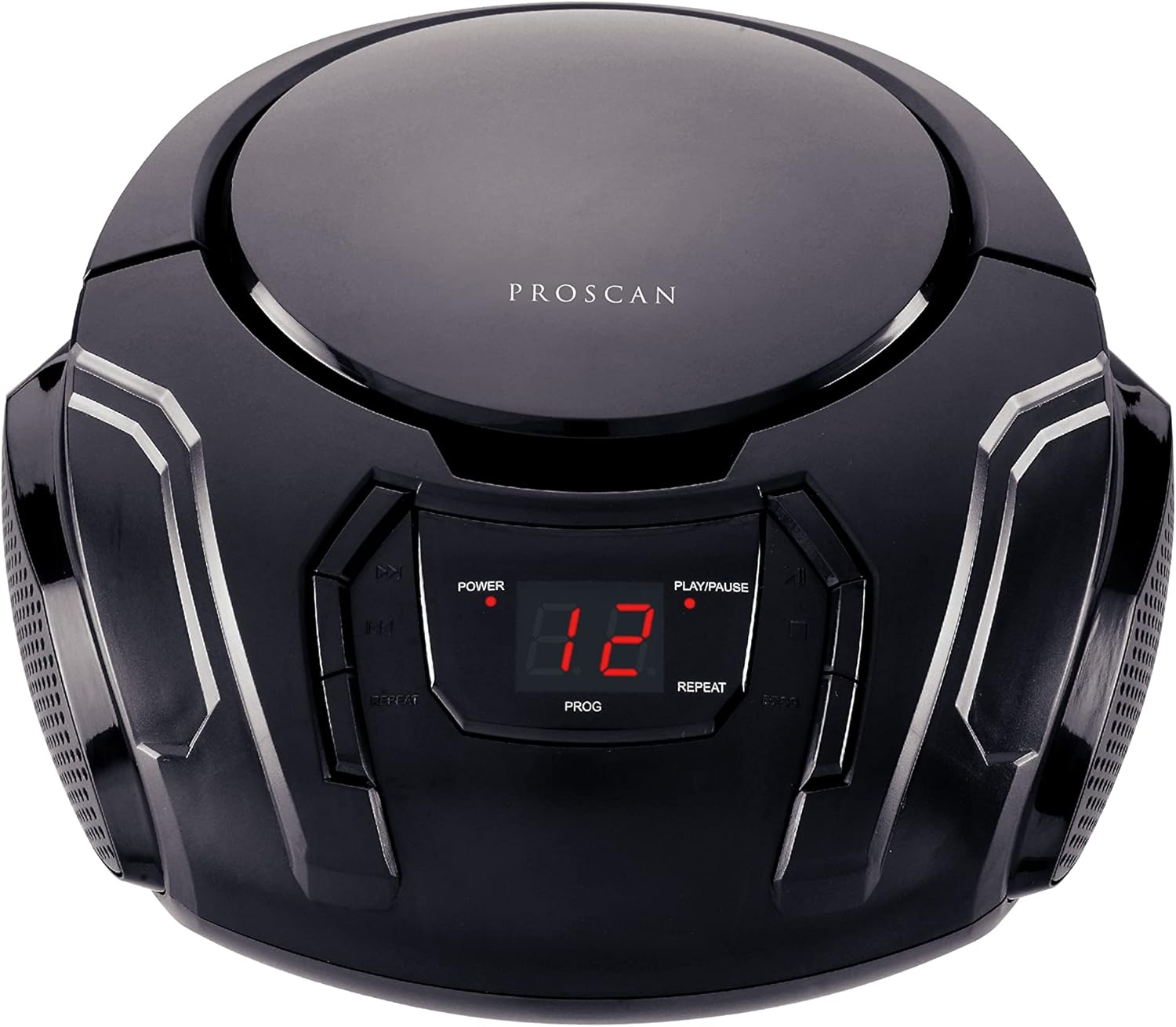 PROSCAN Elite Portable CD Boombox with AM/FM Radio (Black)