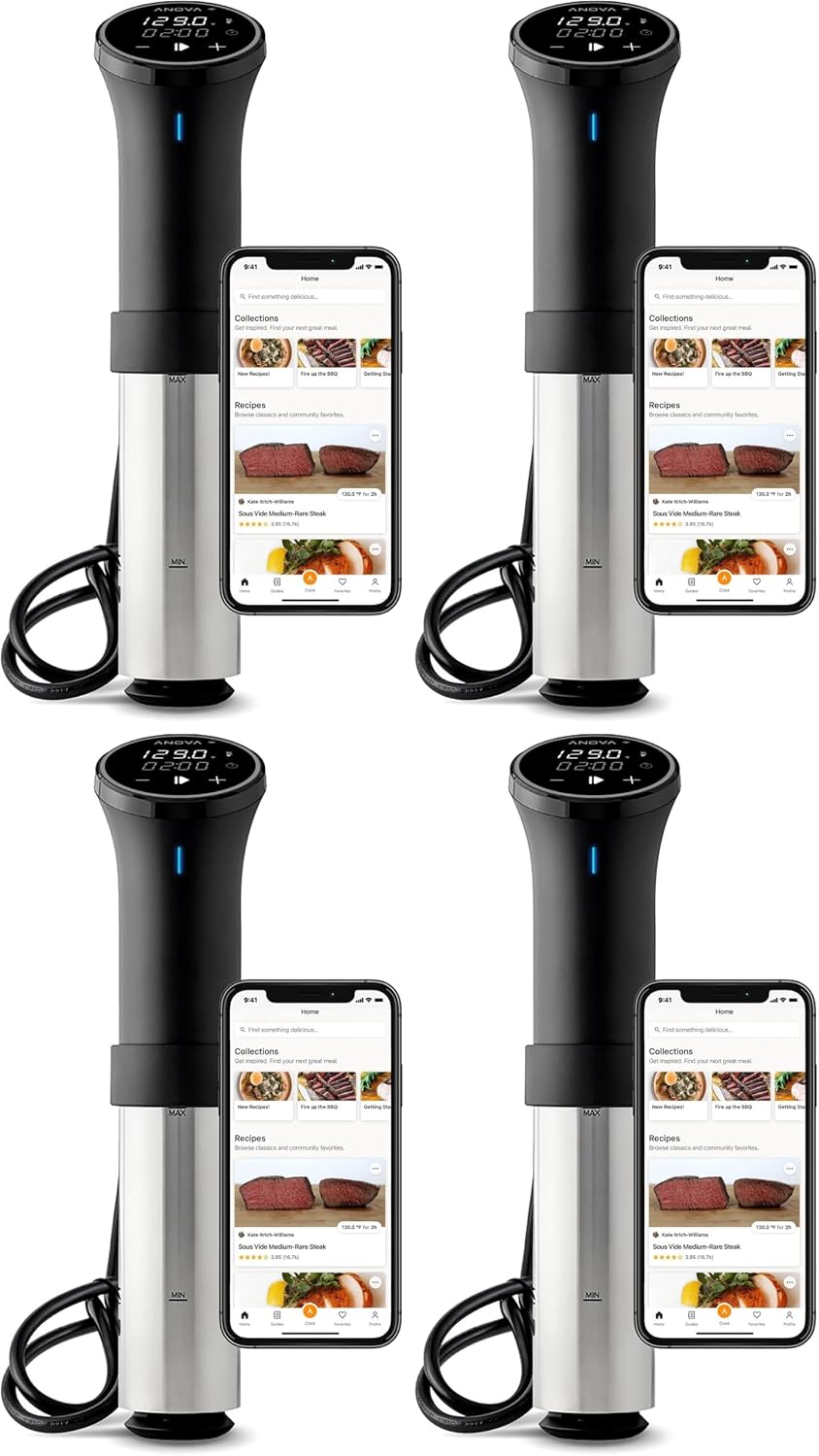 Anova Culinary Sous Vide Precision Cooker 3.0 (WiFi),1100 Watts,(Pack of 4)