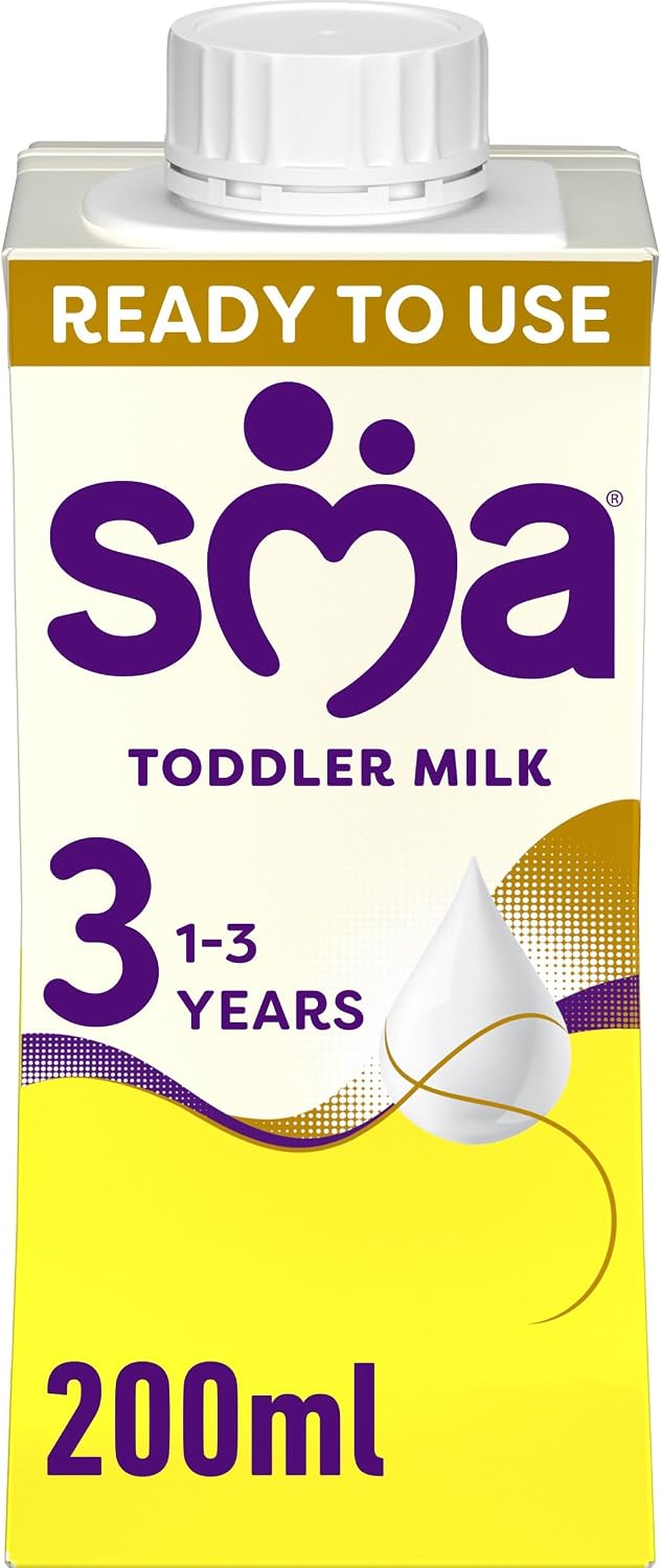 SMA 3 Toddler Milk Ready Liquid Formula, 1-3 Years 200ml (Pack of 60)