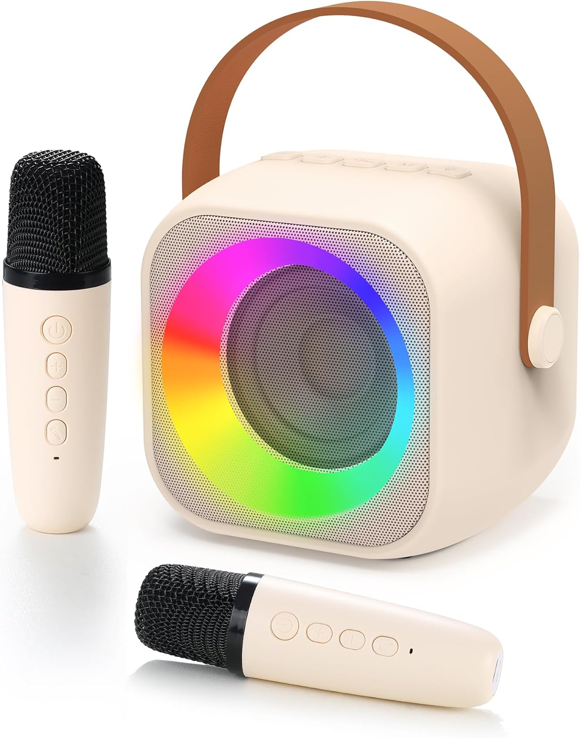 Jeefu Karaoke Machine 2 Microphones, Birthday Gifts for Girls Toys Age 3-15 Year Old Girls Gifts Kids Microphone Toys for 3-12 Year Old Girls Birthday Presents Easter Gifts for Kids