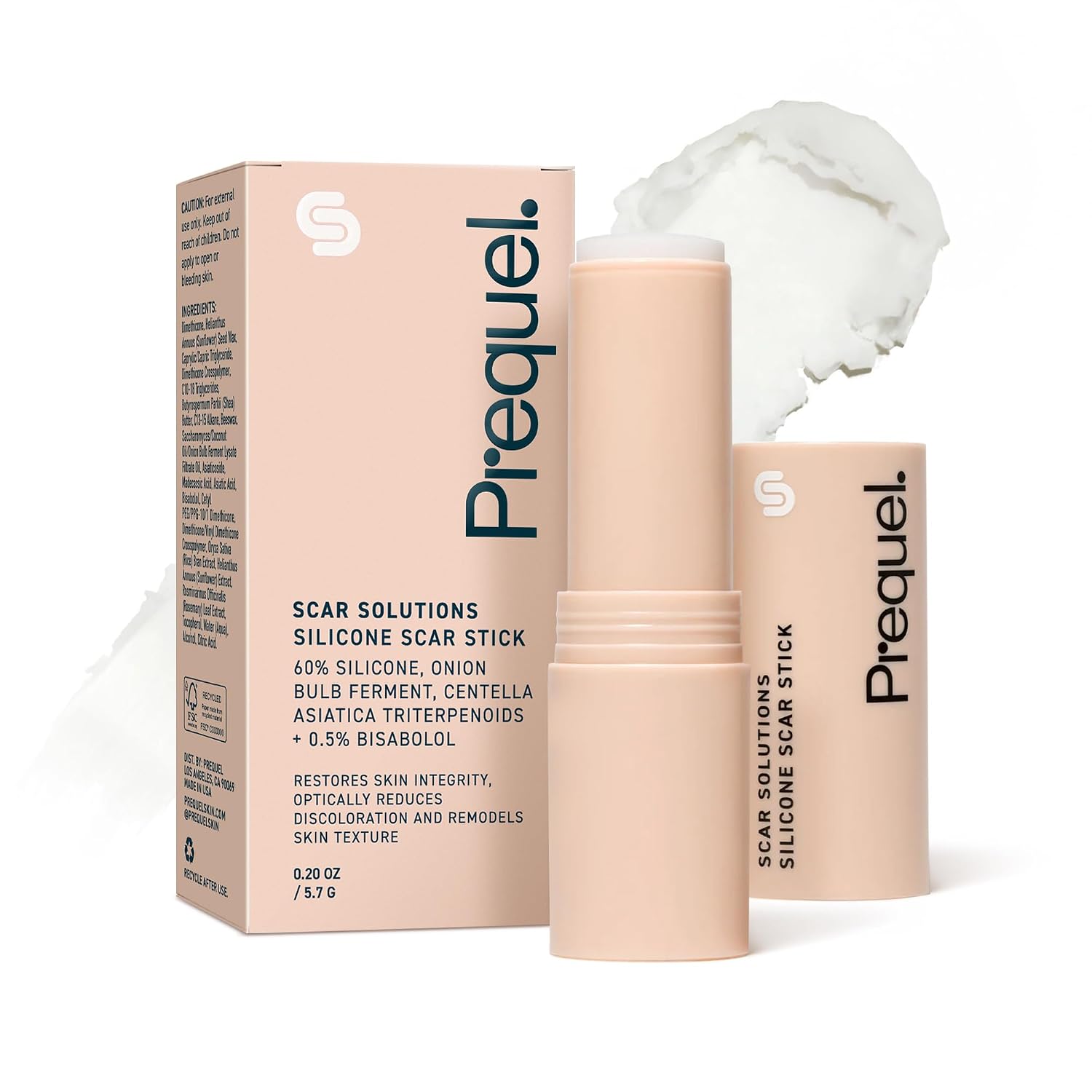 Prequel Skin - Scar Silicone Stick Solutions 60% - Thick Silicone for Scars | Scar Solutions Silicone Stick with Centella Asiatica Extract, Vitamin E, Natural Moisture For Dry, Oily and Sensitive Skin