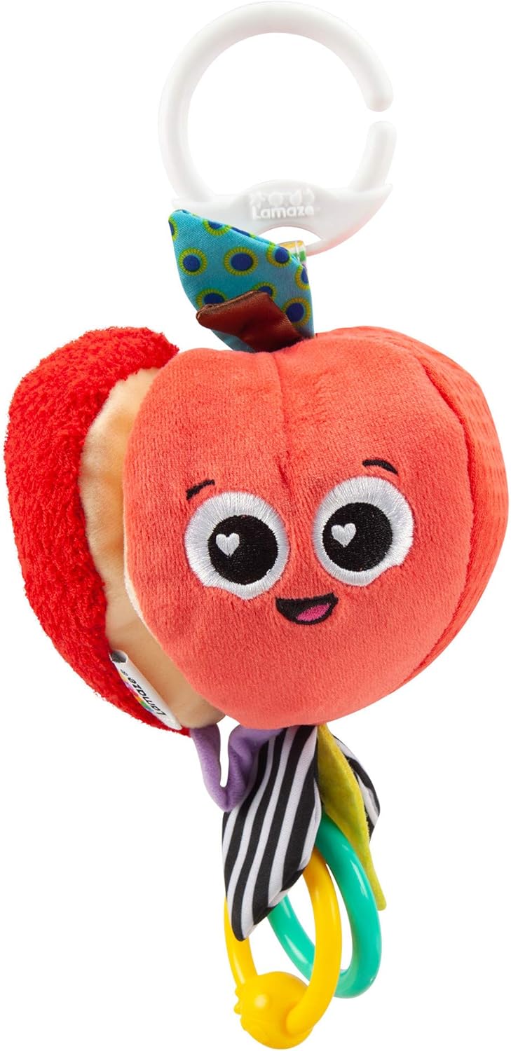 LAMAZE Archer The Apple, Clip on Pram and Pushchair Newborn Baby Toy, Sensory Toy for Babies with Colours and Sounds, Development Toy for Boys and Girls Aged 0 to 24 Months, Multicoloured