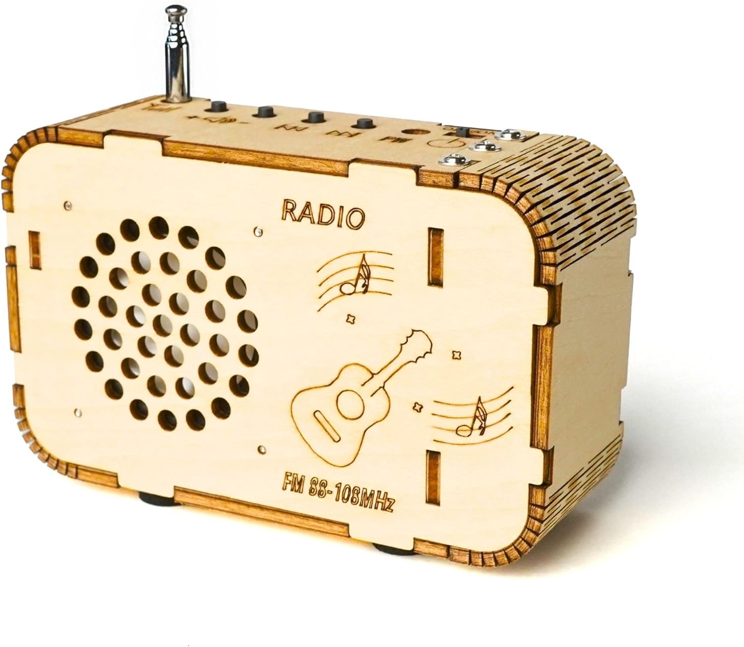 STEM Wooden Radio Kit for Kids Age 8-12 – DIY Science Experiment, Wood Building Project, Perfect Educational Gift for Boys & Girls 8 9 10 11 12 Years Old