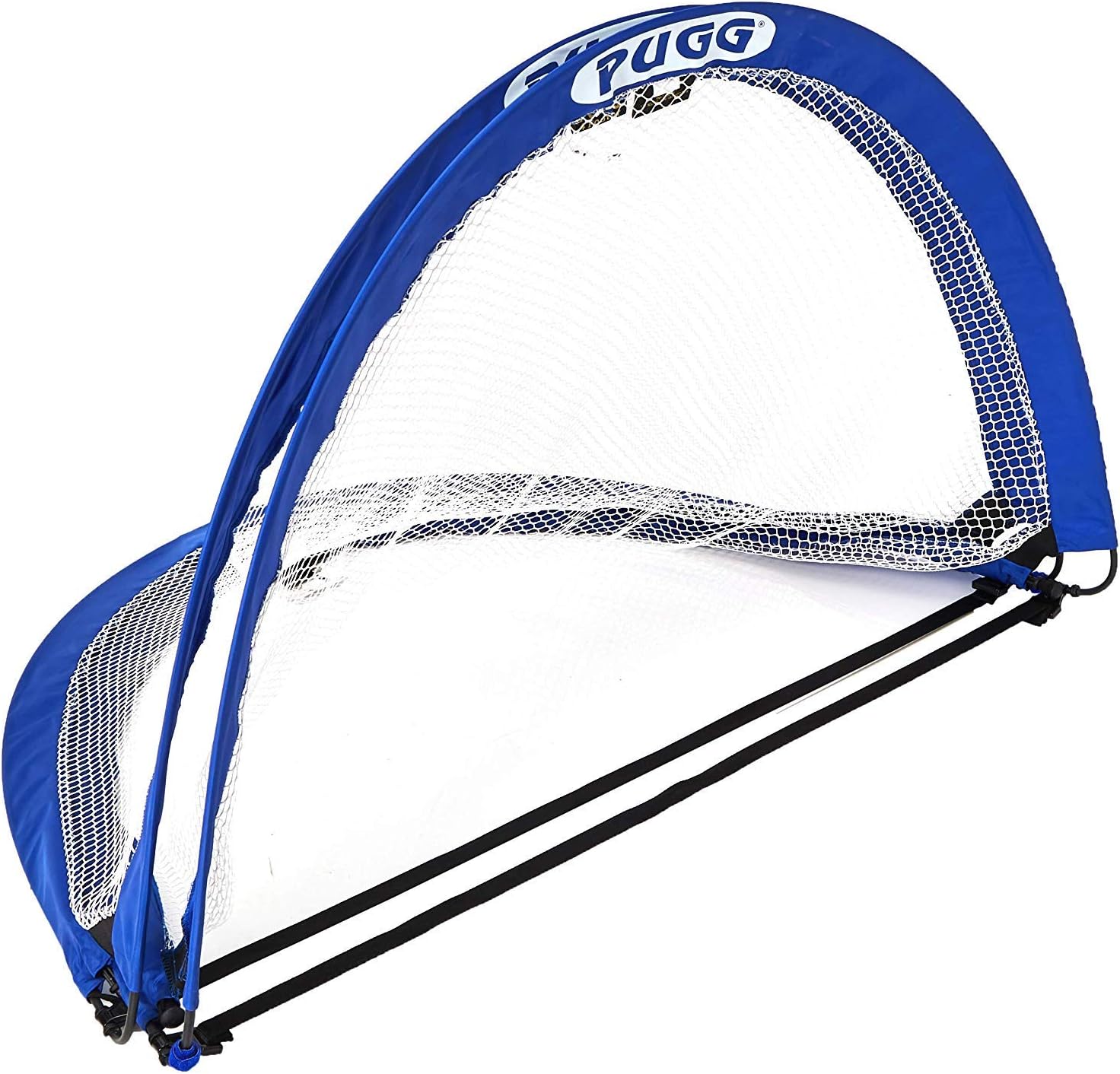 PUGG Pop Up Soccer Goal, Portable Training Football Knitted Poly Net Equipment, The Original Pickup Game Goal, Includes Two Goals & Bag