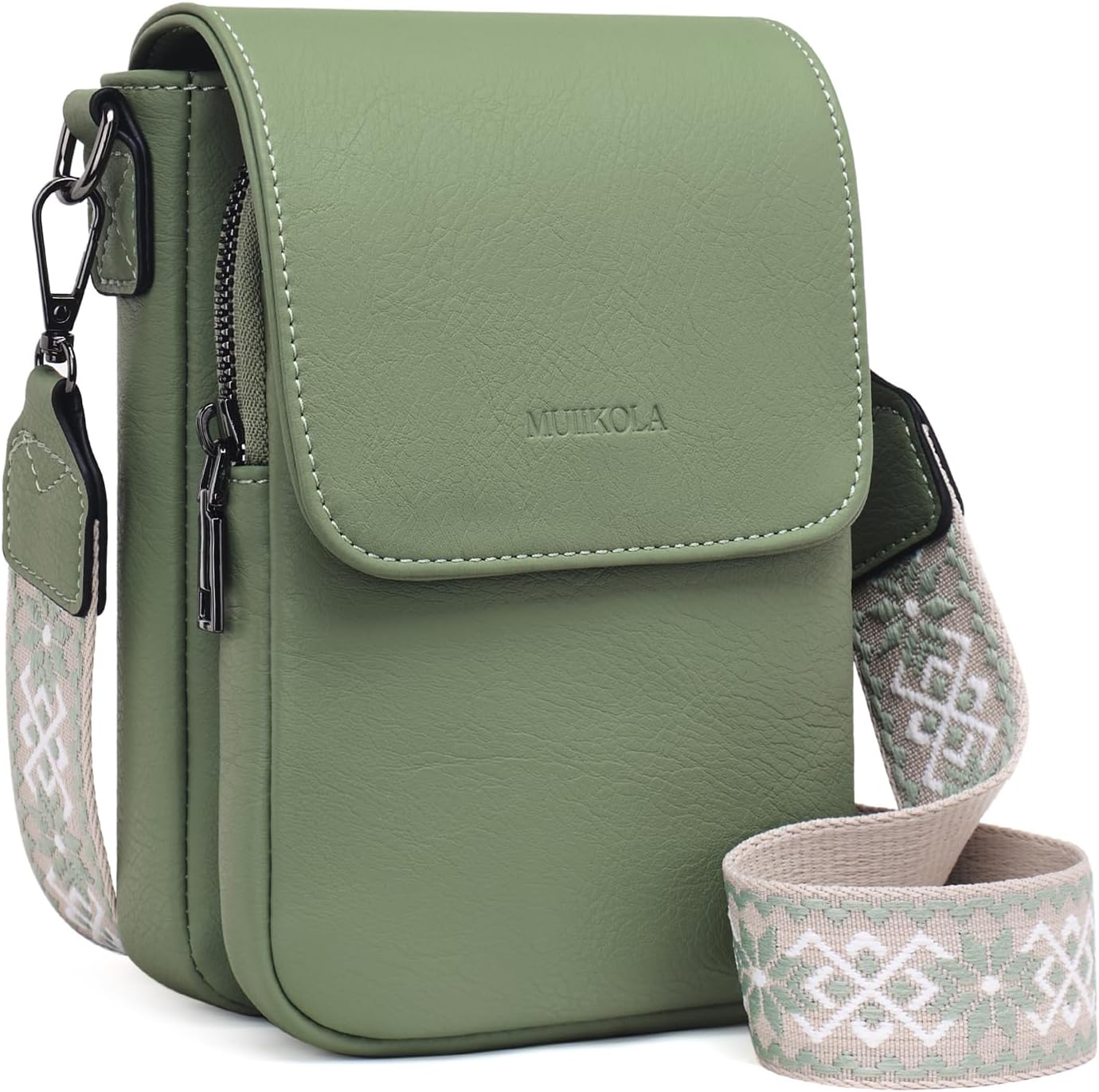 MUIIKOLA Small Phone Shoulder Bag，PU Leather Women's Cross body Bags Handbag with Card Slots, with Adjustable Wide Strap，Versatile Crossbody Bags for Women with Multiple Pockets