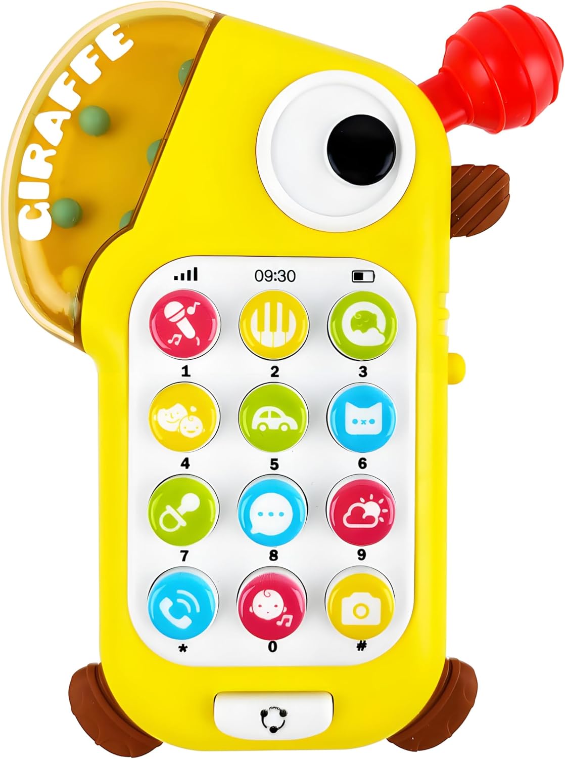 Baby Learning Phone Toys for 1 Year Old Boys Girls, Smartphone Toys with Music and light for Infants, kids, Baby Toys 6 to 12 Months with Baby Rattle and Teething Toddlers Birthday Gifts (Yellow)