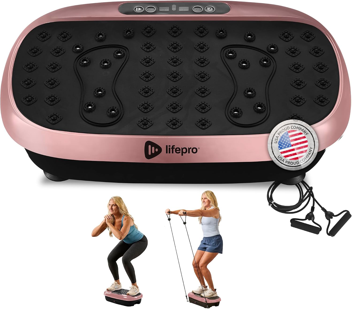 Lifepro HexaPlate Vibration Plate Exercise Machine with Magnetic Acupoints