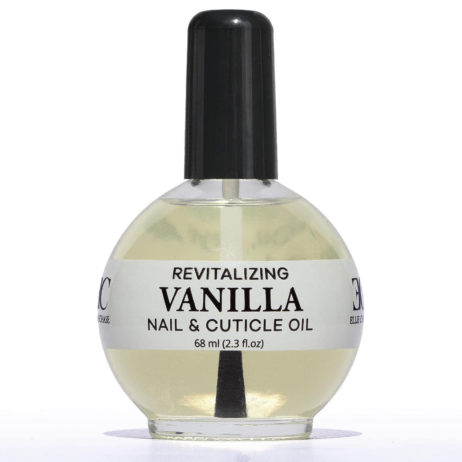 Ellie Chase Moisturizing Cuticle & Nail Care Oil 2.3 Fl Oz - Vanilla Scented – Infused with Jojoba Oil, Aloe, Vitamin E – Nail & Cuticle Hydration, Repair, Moisturizer, Strengthener, Growth