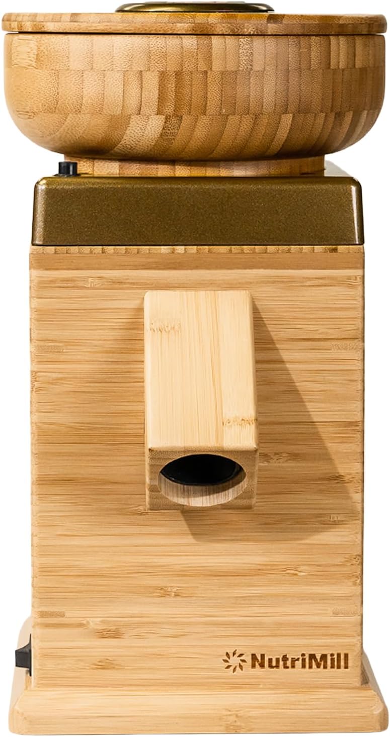 NutriMill Harvest Electric Stone Grain Mill, 450 Watt - Gold