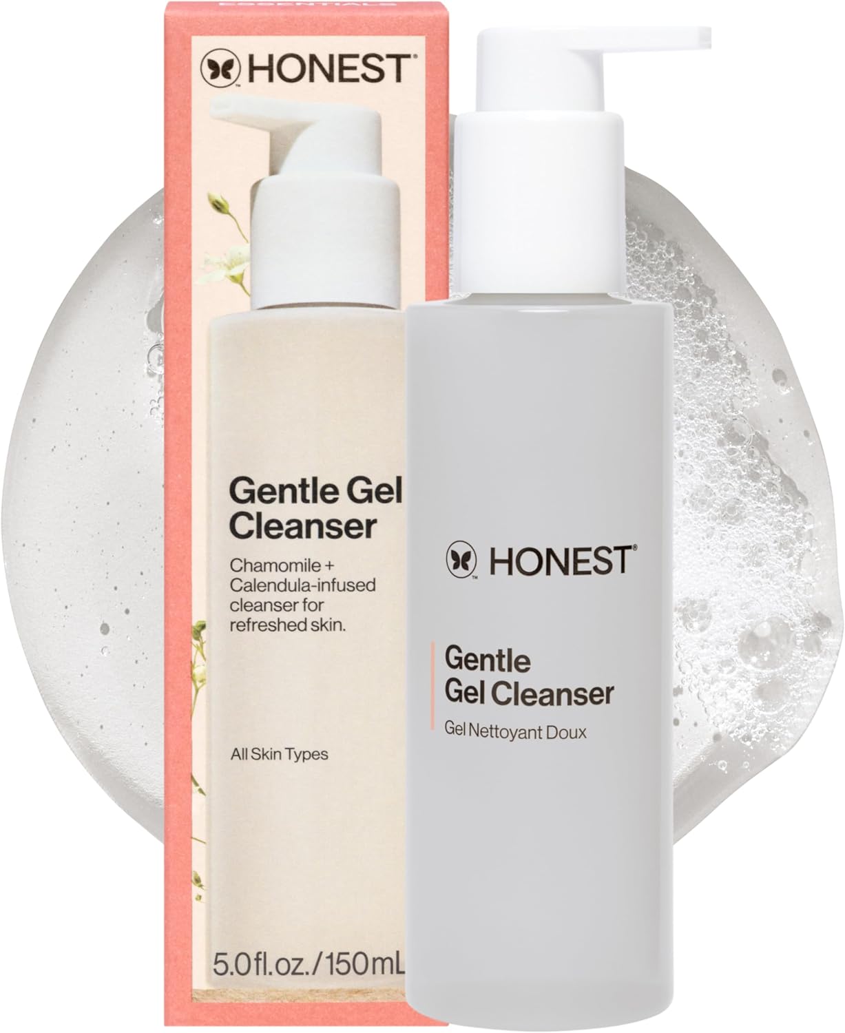 Honest Beauty Gentle Gel Cleanser with Chamomile & Calendula Extracts | Sulfate Free, Paraben Free | 5.0 fl. oz.