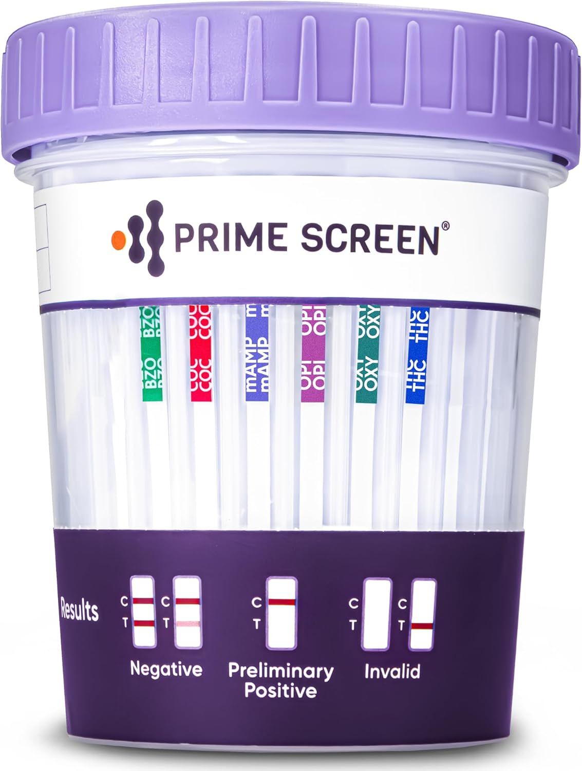 Prime Screen Multi Drug Urine Test Cup -6 Panel-Testing THC Marijuana(THC 50), BZO, COC, mAMP, OPI, OXY, C-CUP-CDOA-564 [ 50 Pack]