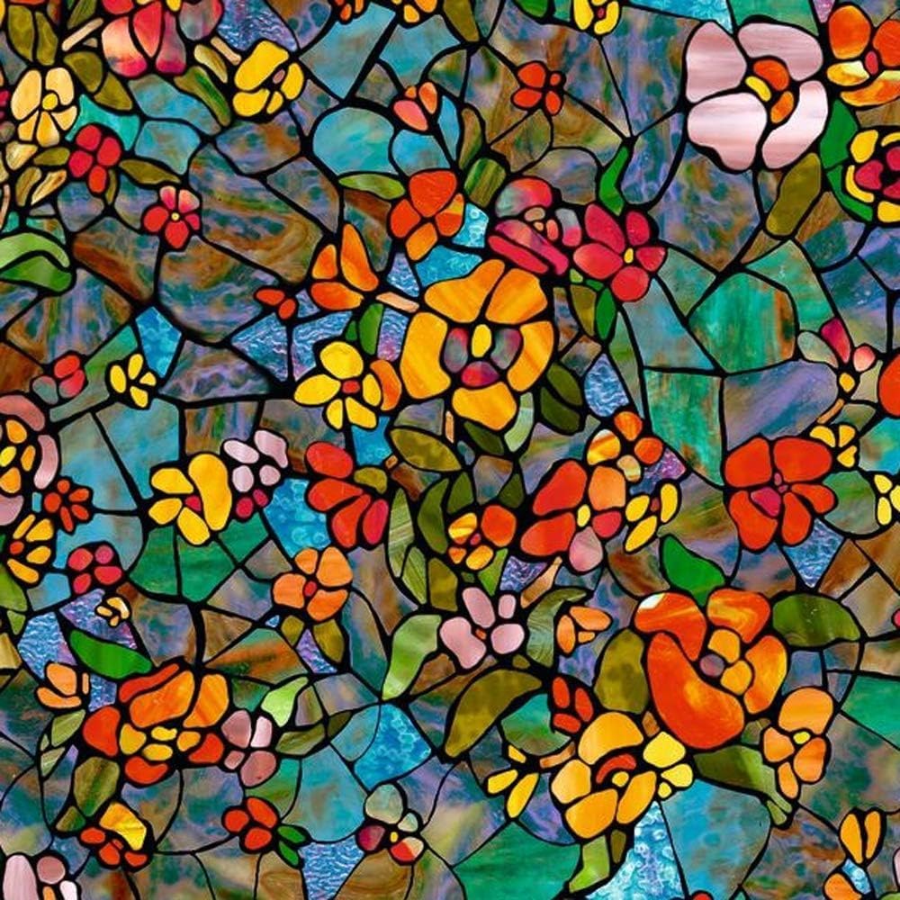 d-c-fix 346-0431 Self-Adhesive Privacy Glass Window Film, Venetian Garden, 17" x 78" Roll,